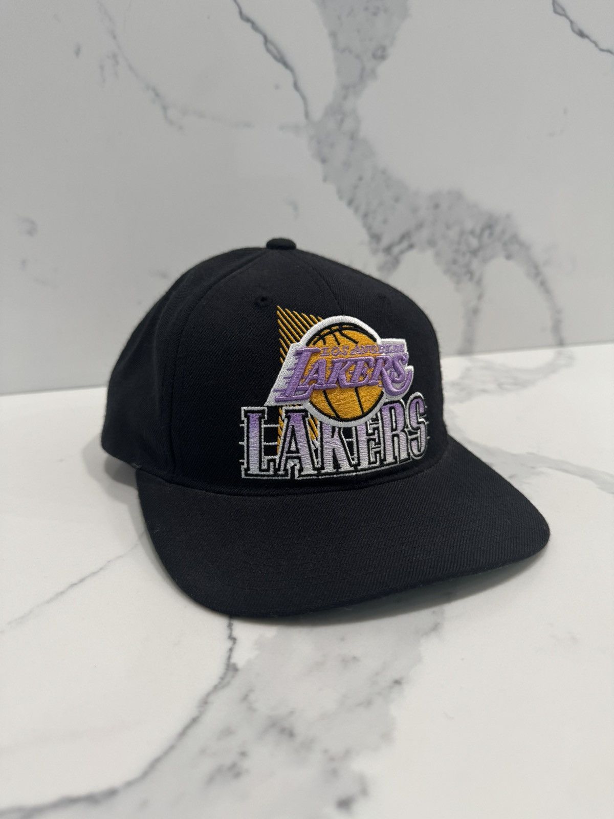 Mitchell & Ness Vintage Y2K Los Angeles Lakers Mitchell & Ness Snapback Hat Size ONE SIZE - 3 Thumbnail