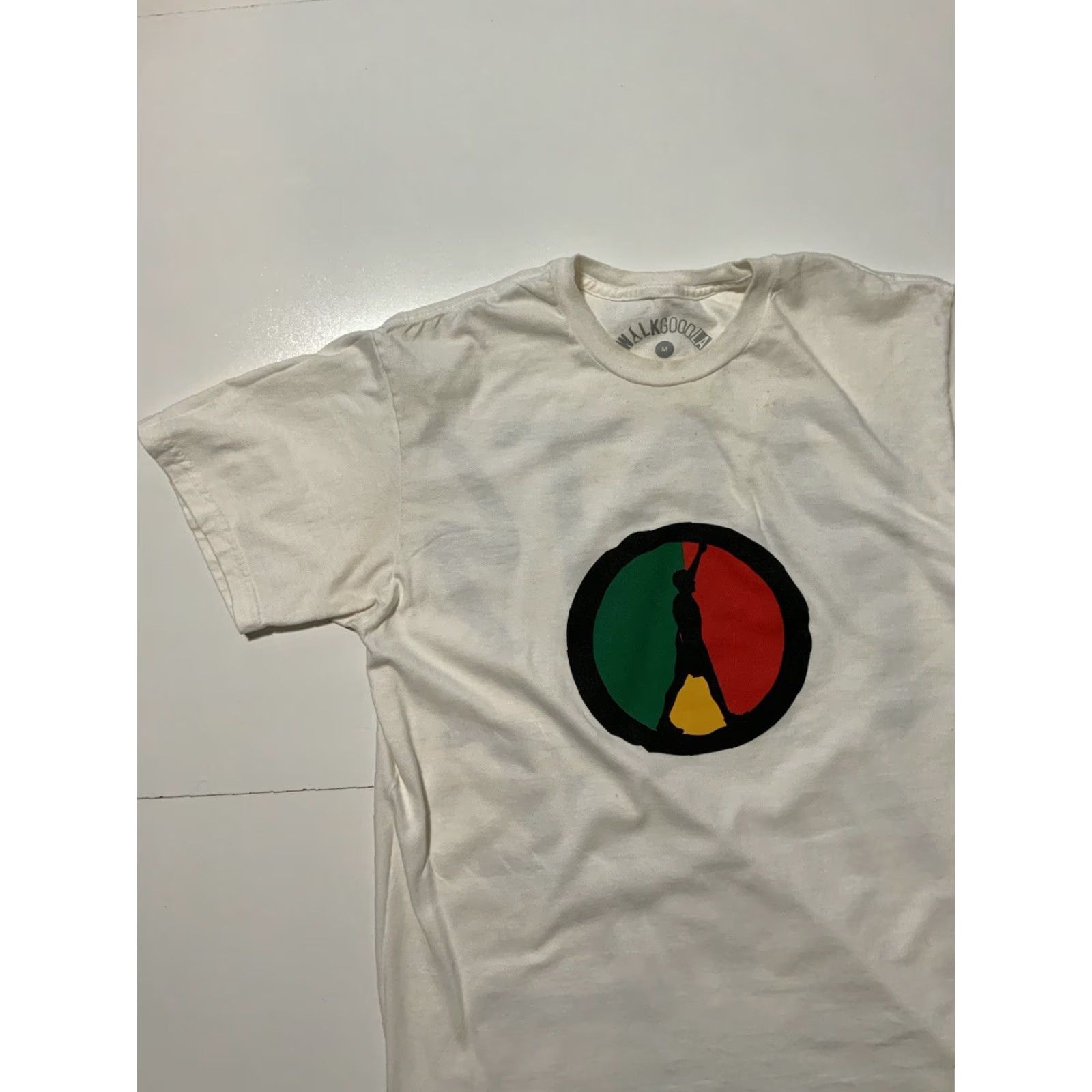 Roots VINTAGE WalkGood LA Los Angeles Peace Roots & Culture White Graphic S/S T-Shirt M Mens Size US M / EU 48-50 / 2 - 4 Thumbnail