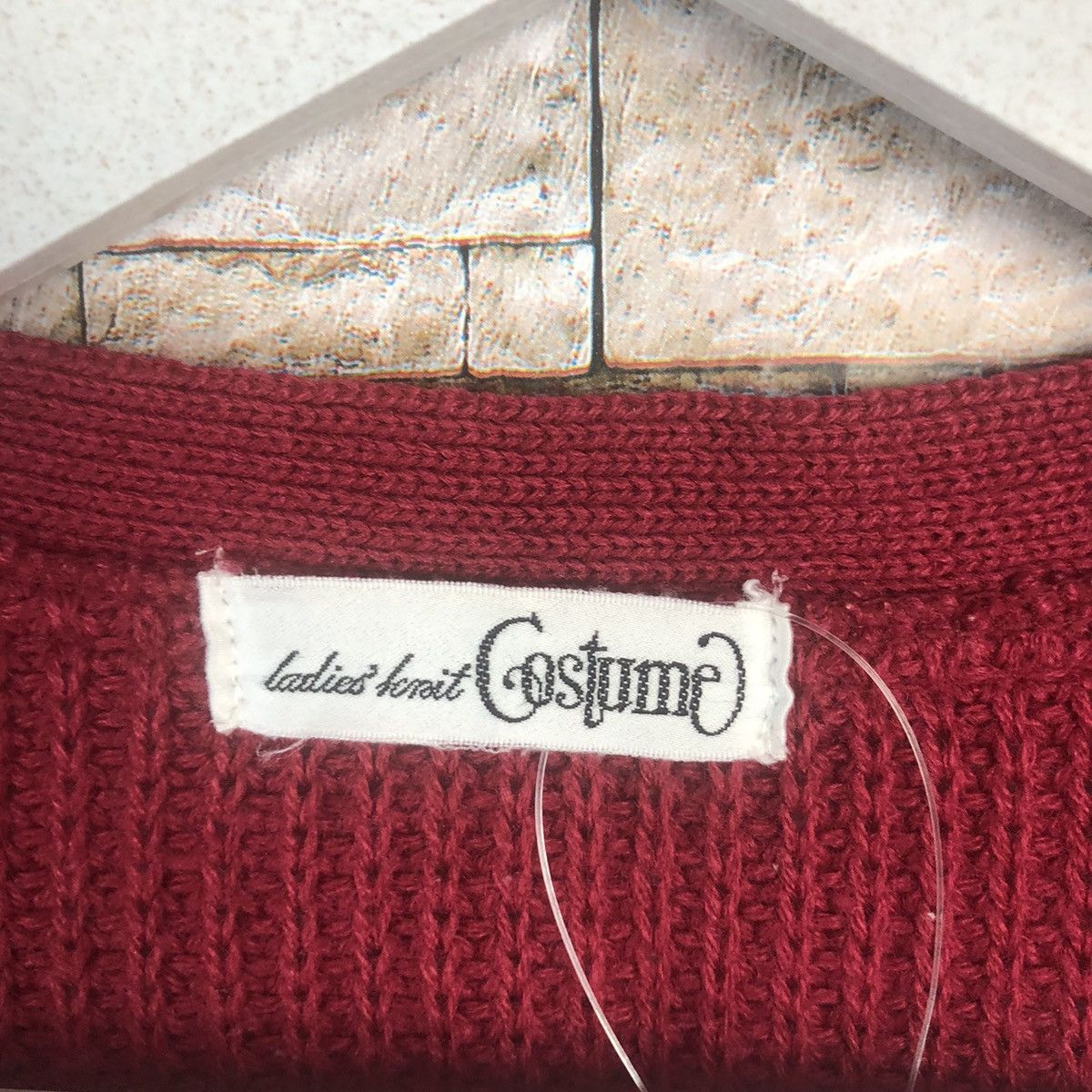 Homespun Knitwear × Japanese Brand Ladies Knit Costume vintage japan Red Cardigan #A20 Size US M / EU 48-50 / 2 - 9 Thumbnail