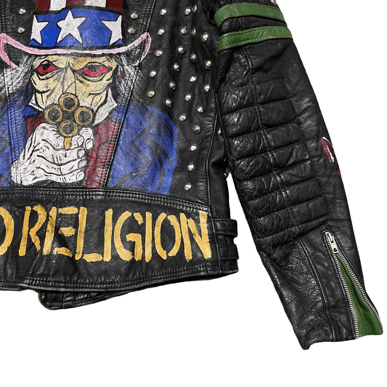 Vintage 70's Punk Rock Studded Custom Leather Jacket