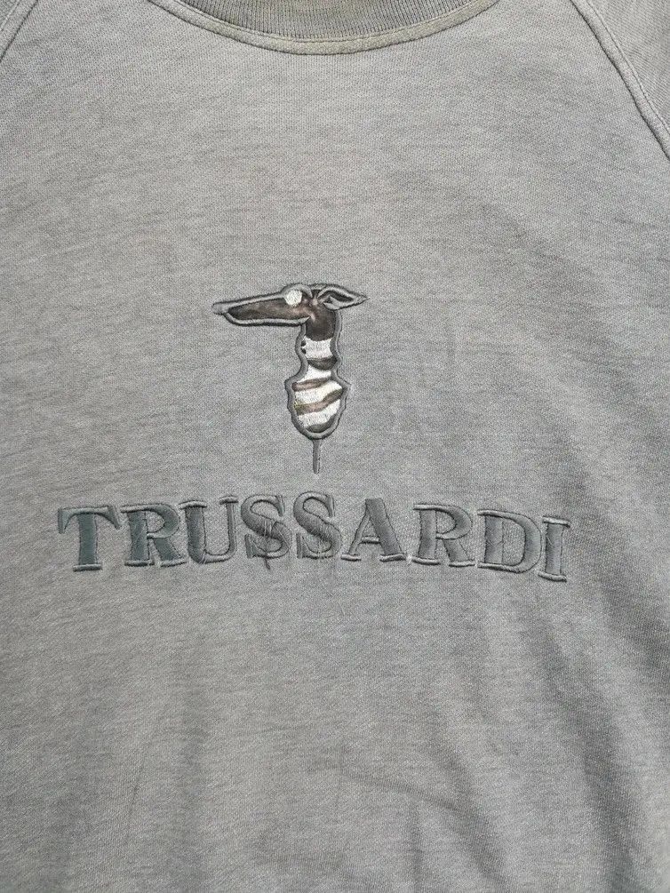 Trussardi Vintage!!! Trussardi Embroidered Sweatshirt Size US XL / EU 56 / 4 - 4 Thumbnail