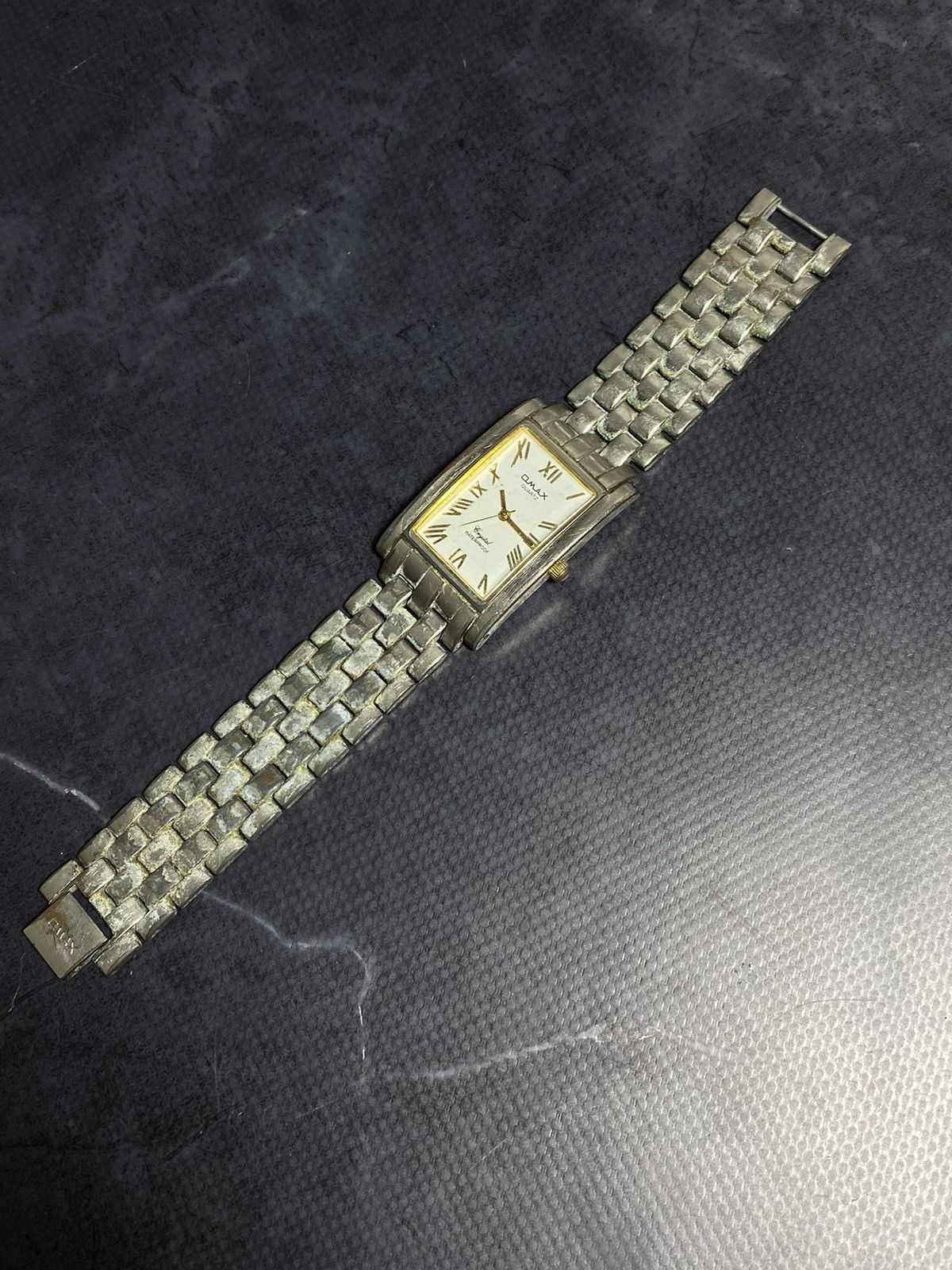 Japanese Brand × Vintage Omax Rectangular Quartz Watch | Japanese Movement Size ONE SIZE - 5 Thumbnail