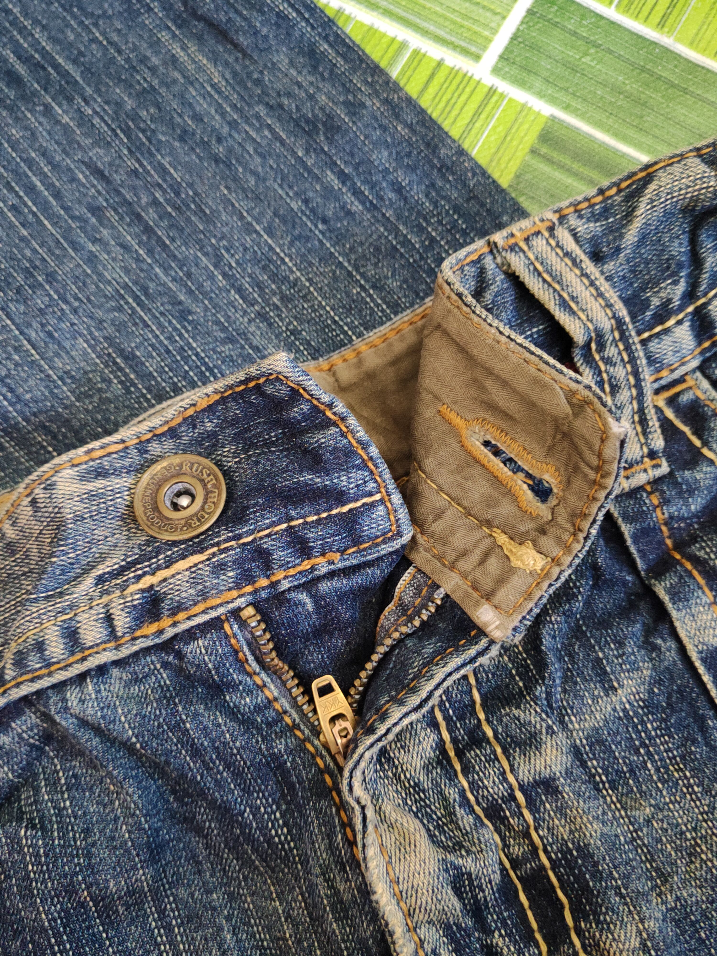 Japanese Brand DL Rush/Hour Dark Blue Faded Distressed Ripped Jeans #S1811 Size US 36 / EU 52 - 12 Thumbnail