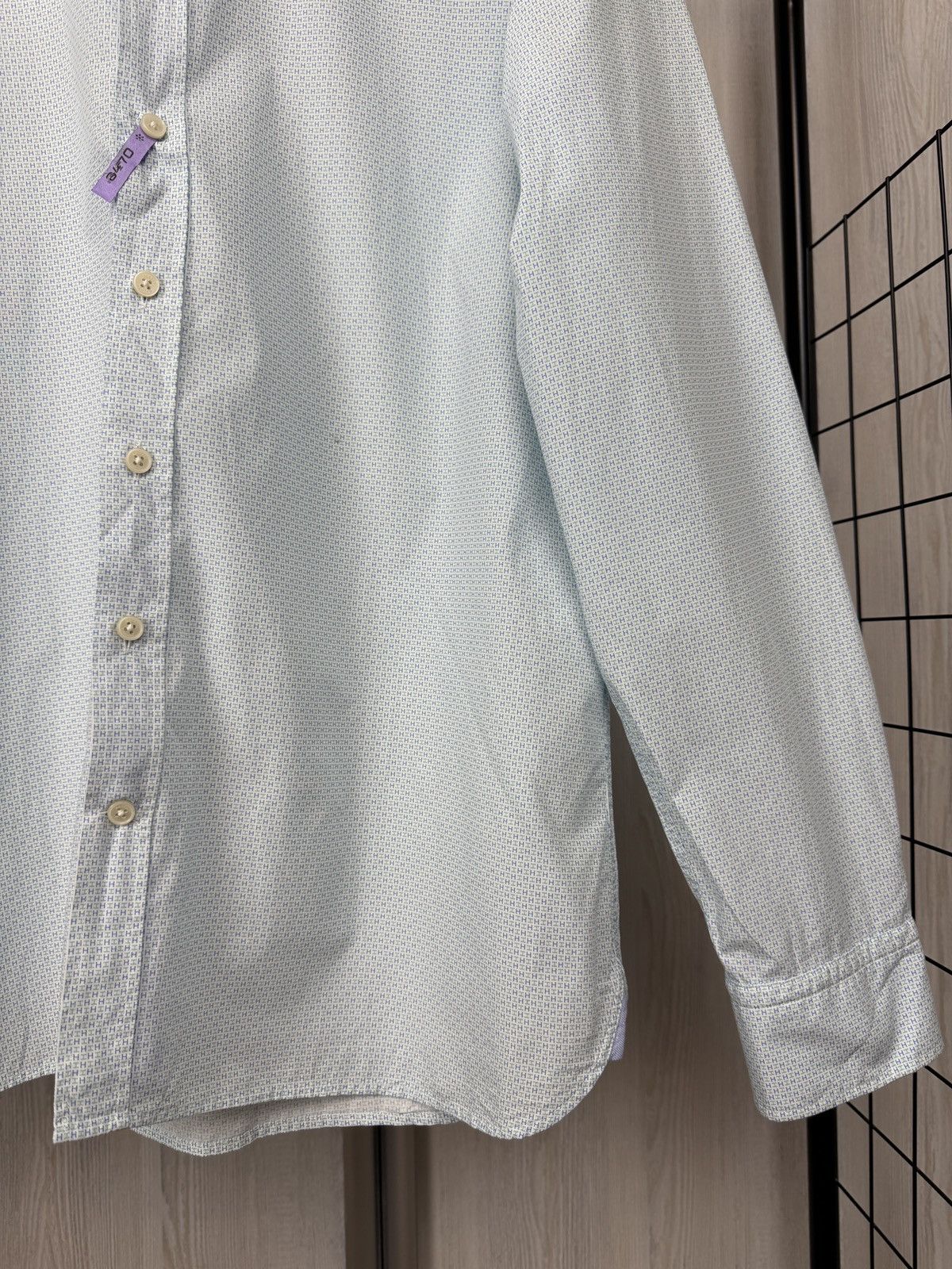 Hackett Hackett London monogram blue slim fit long sleeve shirt Size US L / EU 52-54 / 3 - 4 Thumbnail