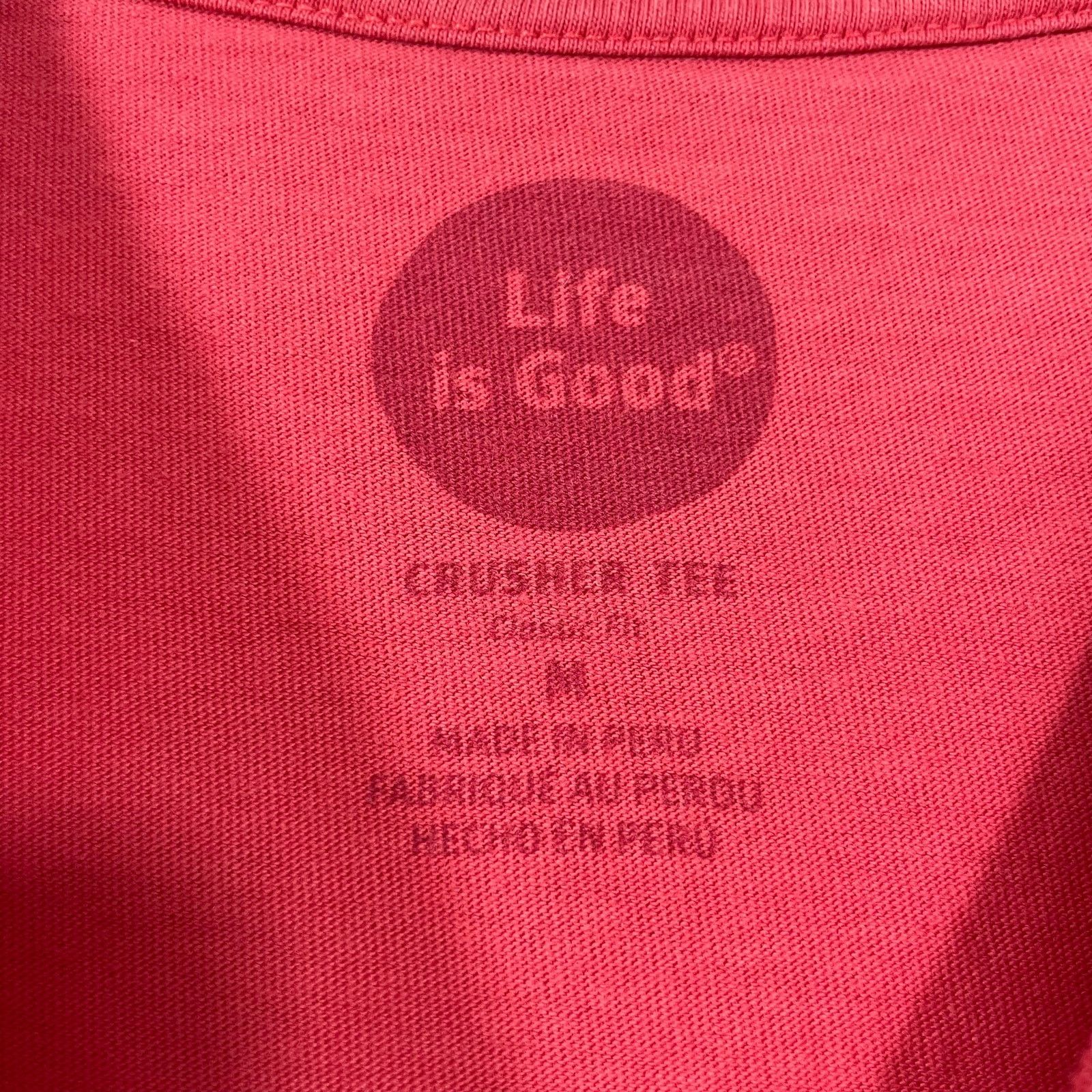 Life is Good Life is Good Men's Red Short Sleeve Crusher Tee - Size XL Size US XL / EU 56 / 4 - 5 Thumbnail