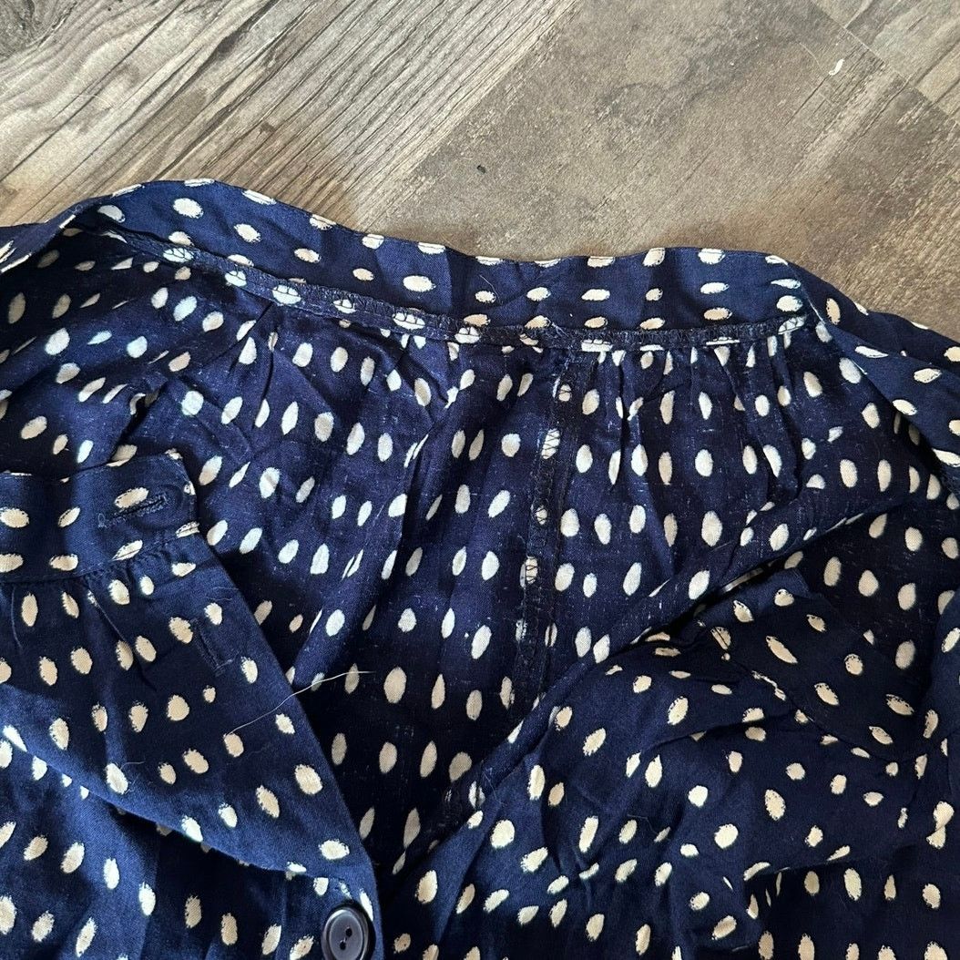 Handmade handmade blue white polka dot button up maxi skirt Size 30" / US 8 / IT 44 - 5 Thumbnail