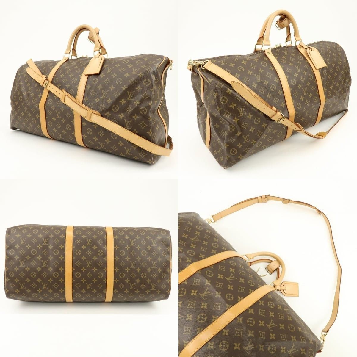 Louis Vuitton Louis Vuitton Monogram Keepall Bandouliere 60 Duffle Bag Size ONE SIZE - 3 Thumbnail