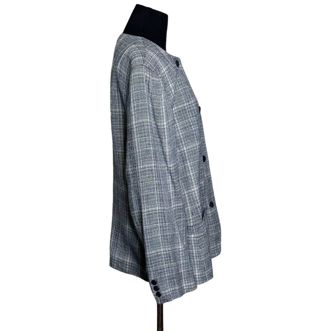 Evan Picone Evan Picone blue plaid 4 button blazer size 14 Size XL / US 12-14 / IT 48-50 - 7 Thumbnail