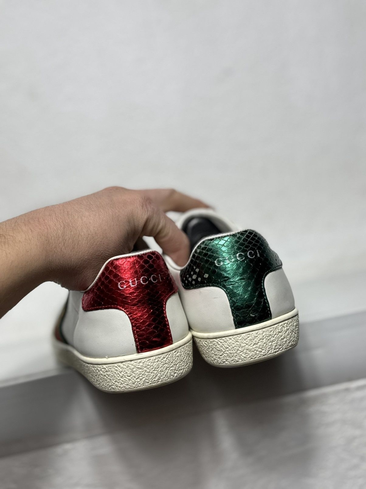 Gucci Gucci GG Leather White Sneakers luxury Size US 7.5 / EU 40-41 - 9 Thumbnail