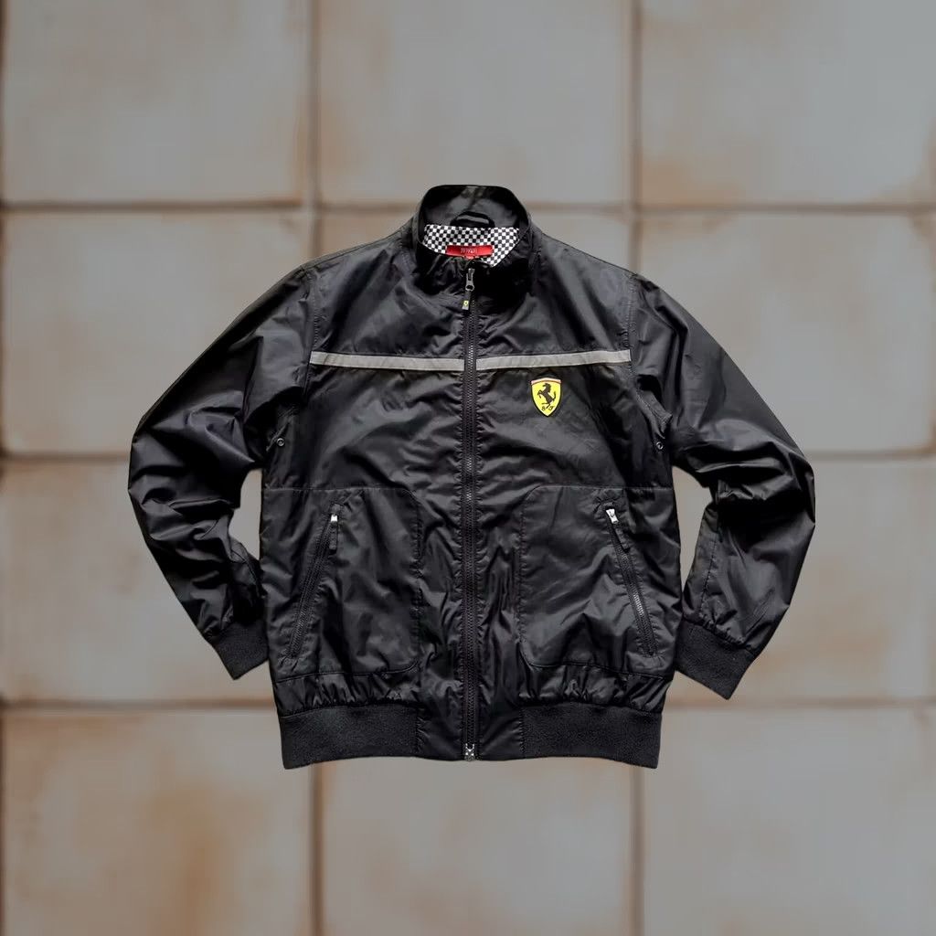 Ferrari VINTAGE Ferrari Scuderia Formula-1 Racing Nylon Jacket Mens S Black Windbreaker Racing Full Zip Size US S / EU 44-46 / 1 - 1 Thumbnail