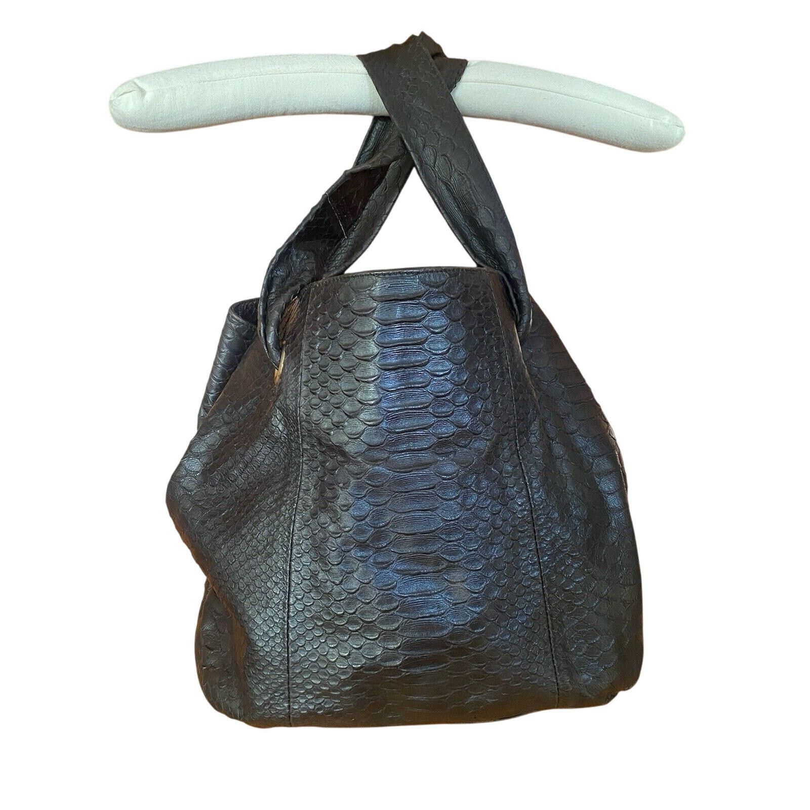Furla Furla Brown Soft Croc Leather Shoulder Italian Bag Size ONE SIZE - 8 Thumbnail