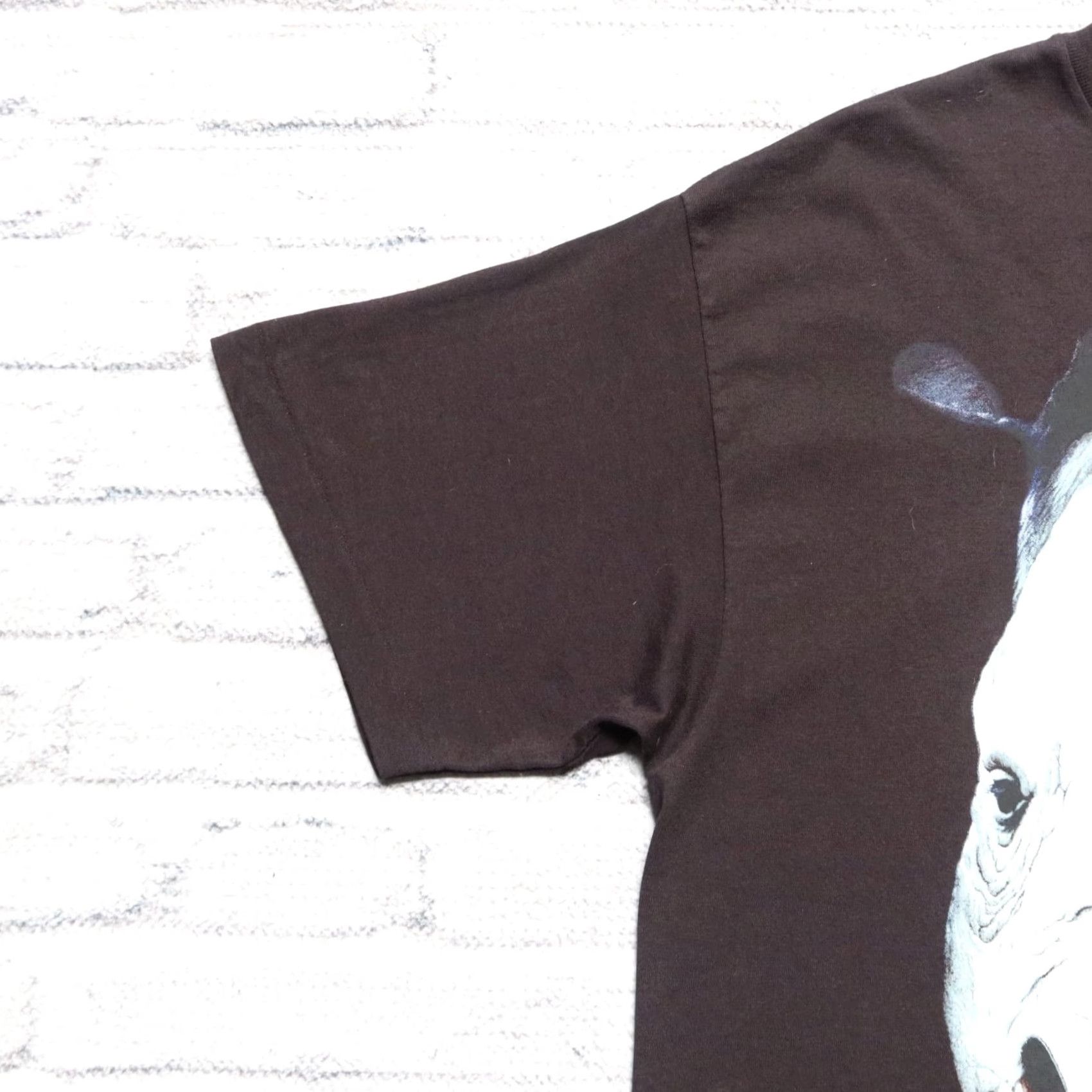 Vintage VINTAGE Rhino Shirt Mens T-Shirt L Black 90s graphic tee AOP Size US L / EU 52-54 / 3 - 4 Thumbnail