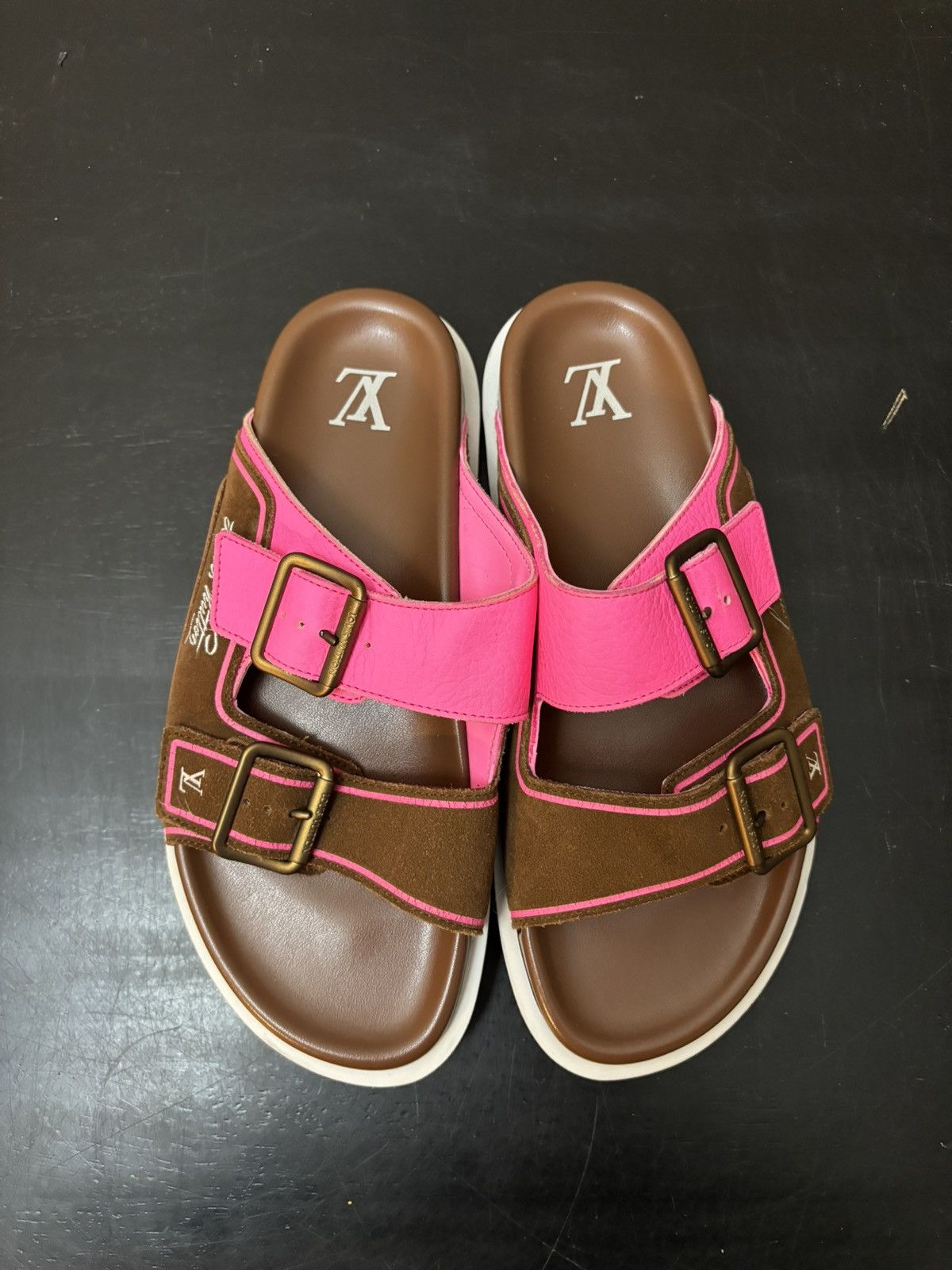 Louis Vuitton Louis Vuitton LV Trainer Mule Sandals Brown Pink Size US 6 / EU 39 - 2 Thumbnail