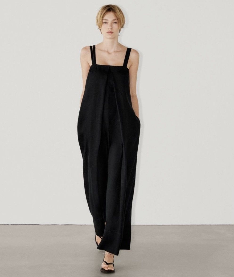 Massimo Dutti Massimo Dutti Black linen jumpsuit Size 32" / US 10 / IT 46 - 10 Thumbnail