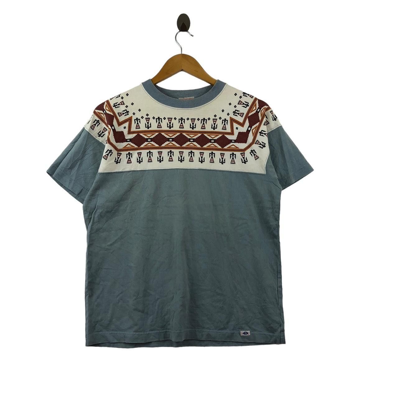 Pherrow's Vintage PHERROWS STORMY BLUE Navajo Aztec Tee Shirt Size US M / EU 48-50 / 2 - 1 Thumbnail
