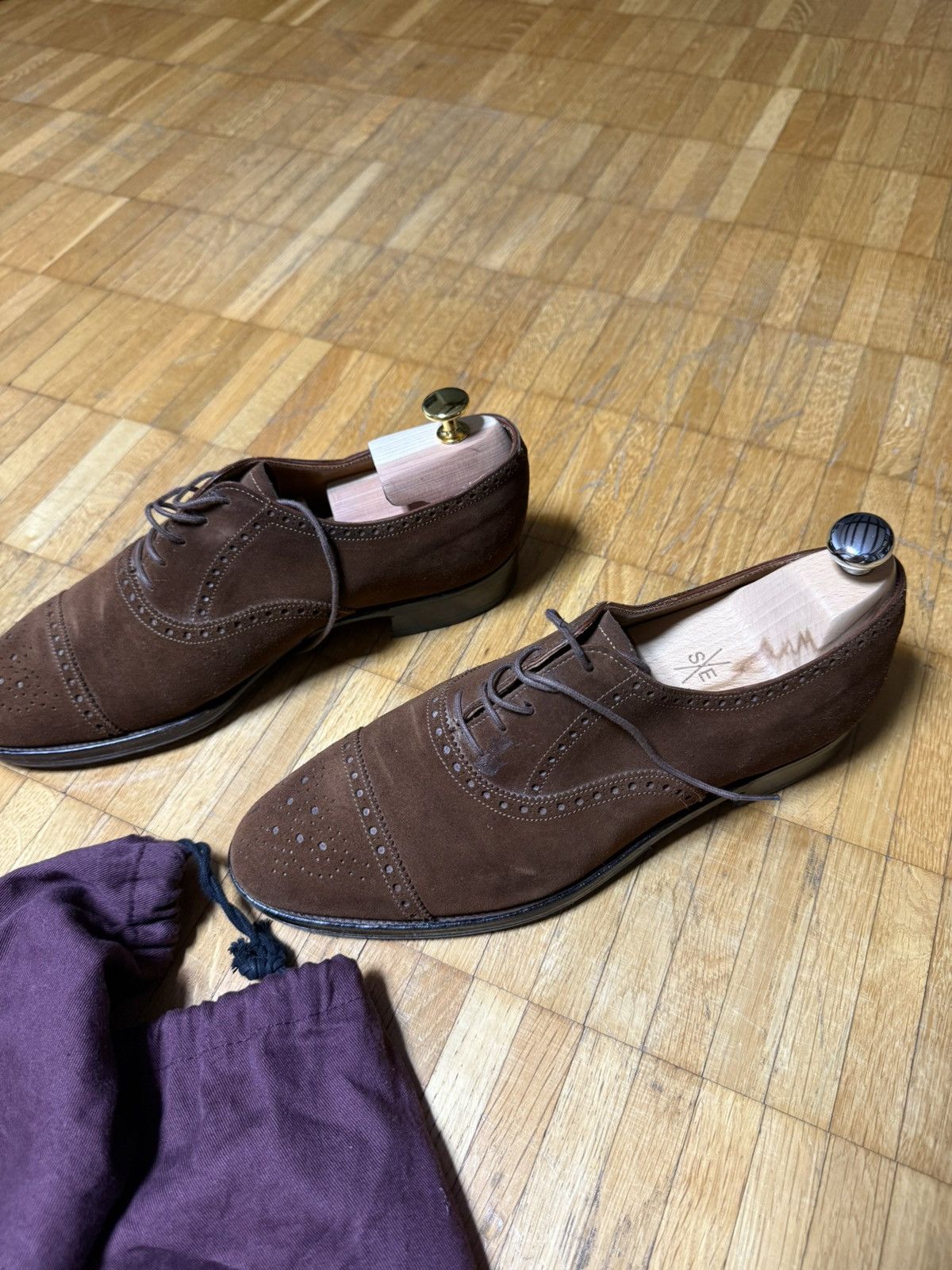 John Lobb John Lobb Seymour Brown Suede Oxford Shoes UK 8 EE Luxury Size US 8 / EU 41 - 3 Thumbnail