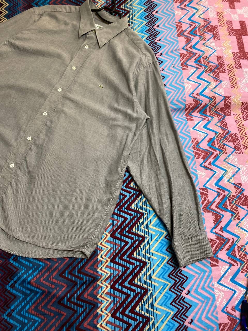 Lacoste × Vintage Lacoste Embroidered Logo Casual Shirt 6653AC Size US XXL / EU 58 / 5 - 12 Thumbnail