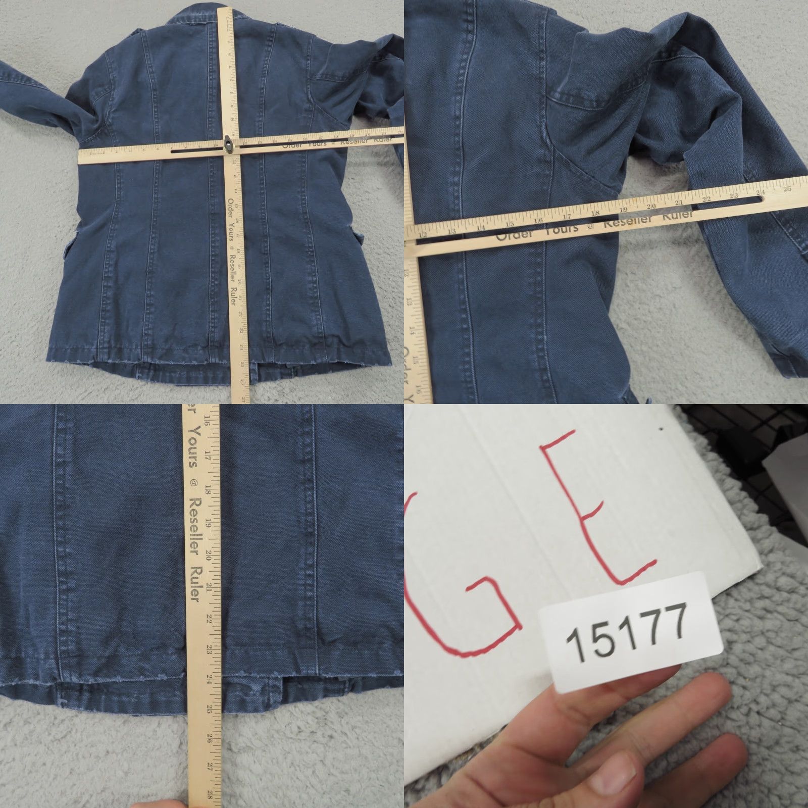 American Eagle Outfitters American Eagle Jacket Womens Medium Navy Double Breasted Military Cargo Utility Jacket Size M / US 6-8 / IT 42-44 - 8 Thumbnail