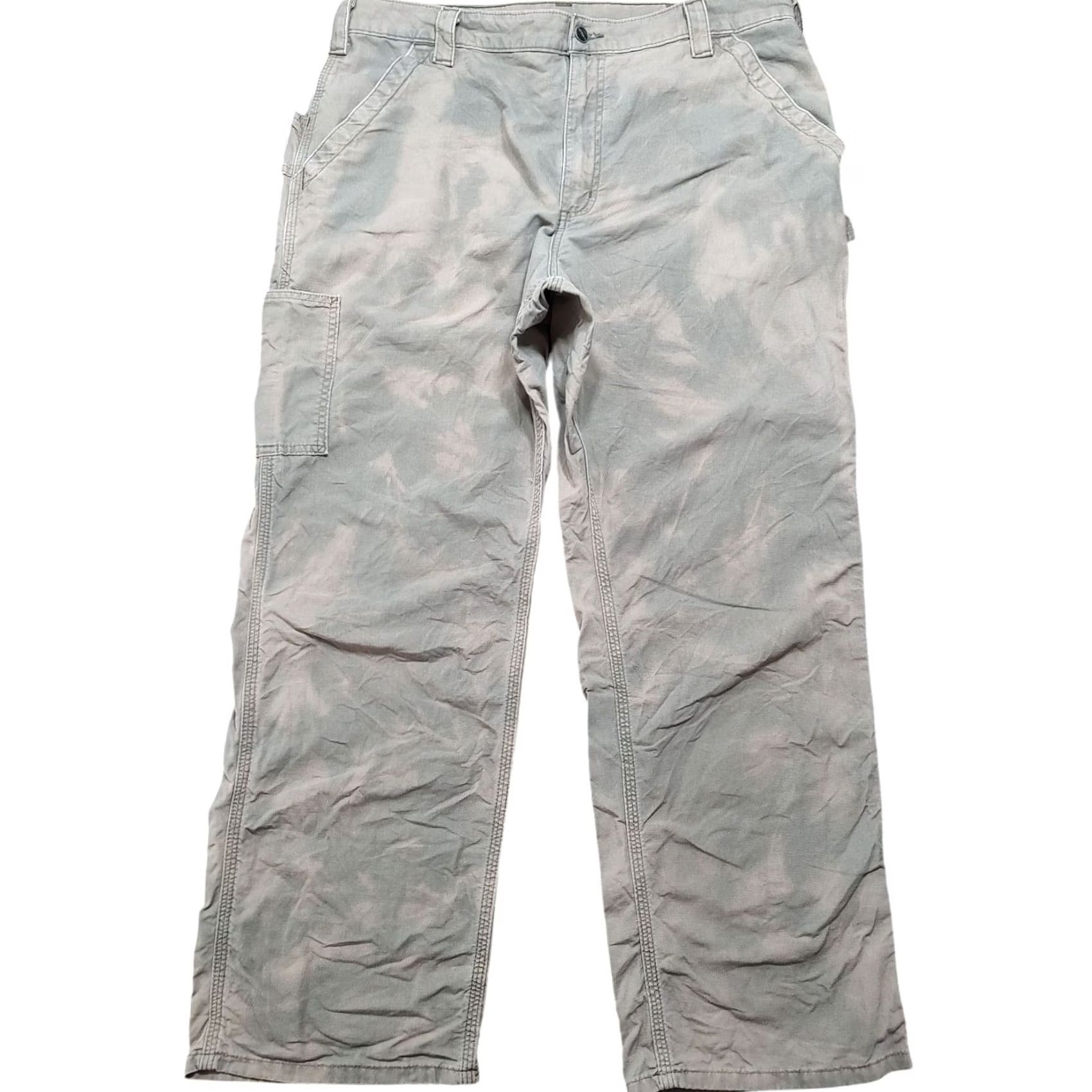 Carhartt Carhartt Carpenter Pants Brown Acid Wash Tie Dye Canvas Mens 38x30 Grunge Workwear Size US 38 / EU 54 - 2 Thumbnail