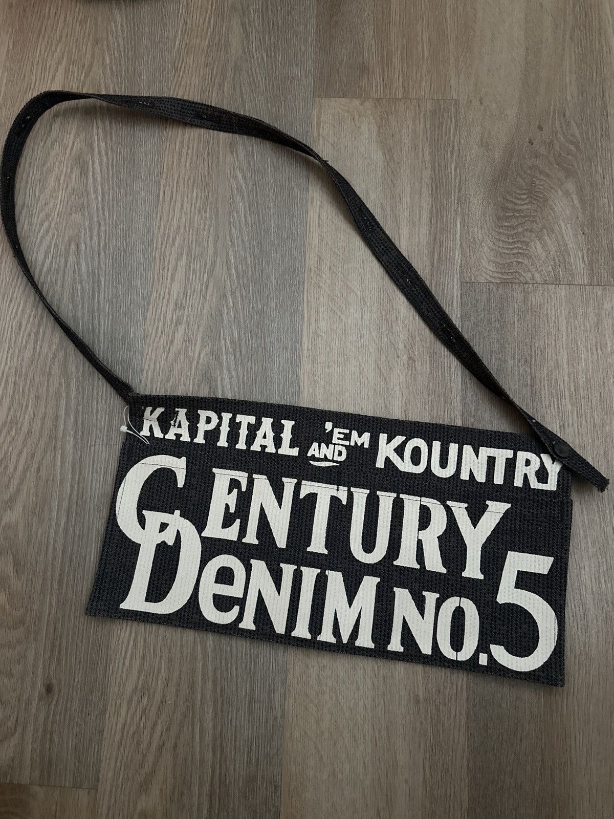 KAPITAL キャピタル 14ozブラックデニム BOOK BAG(BONE pt) - SE7EN