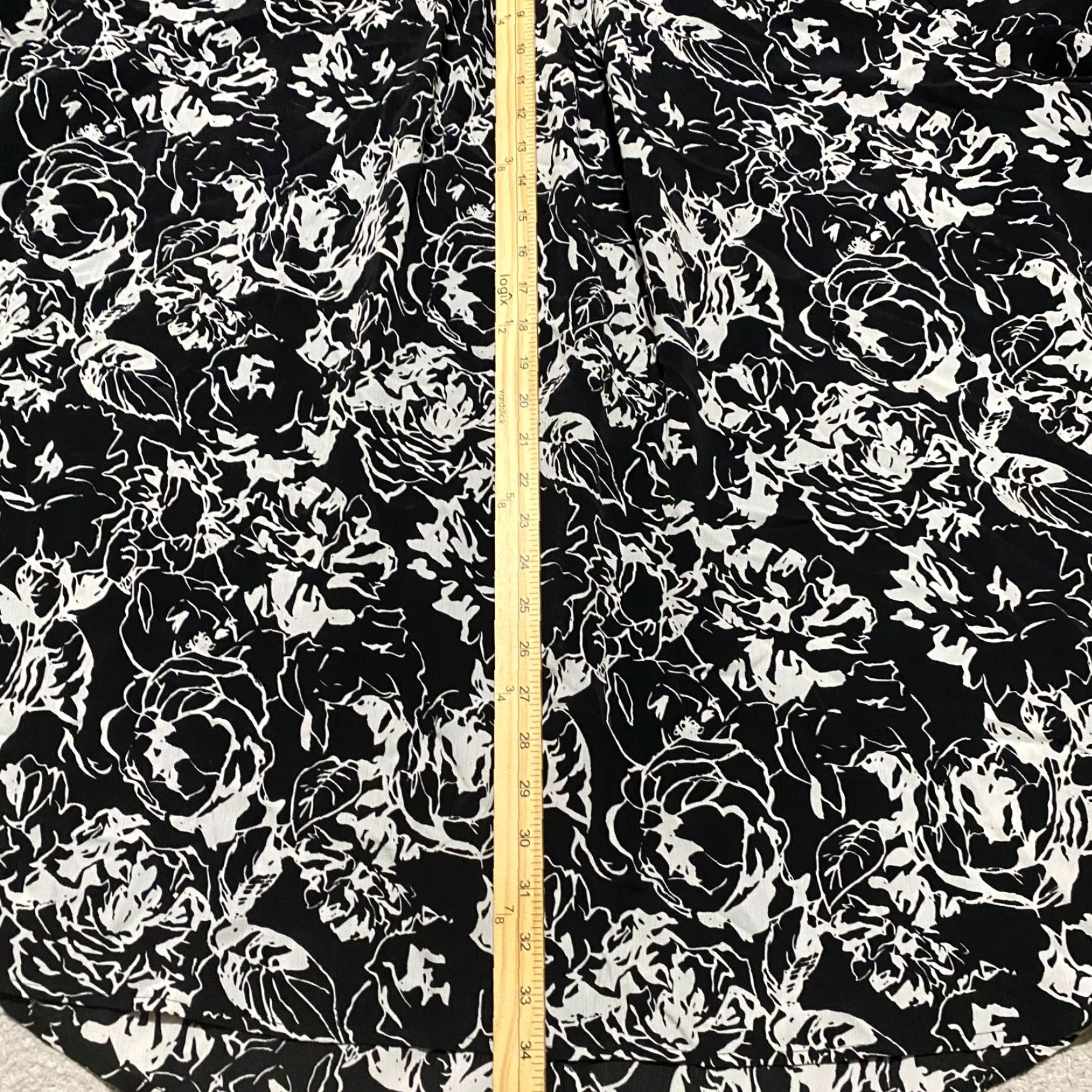 Vintage Maggie Barnes Womens Blouse Shirt Plus 32W Black Floral Short Sleeve Button Size XXS / US 00 / IT 34 - 7 Thumbnail