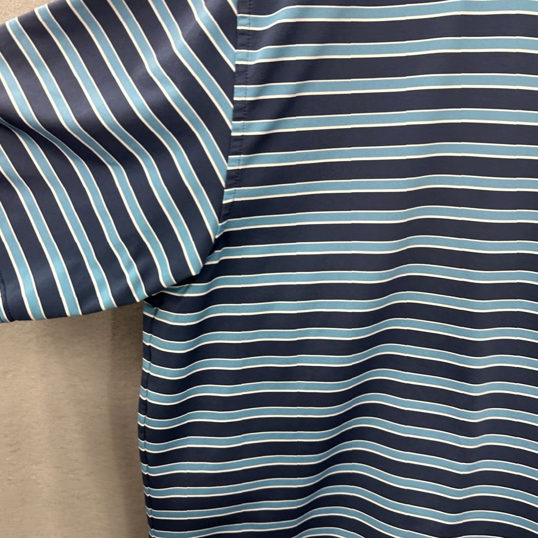 Peter Millar Peter Millar Summer Comfort Shirt Mens Large Blue Striped Polo Golf Preppy Dad Size US L / EU 52-54 / 3 - 5 Thumbnail