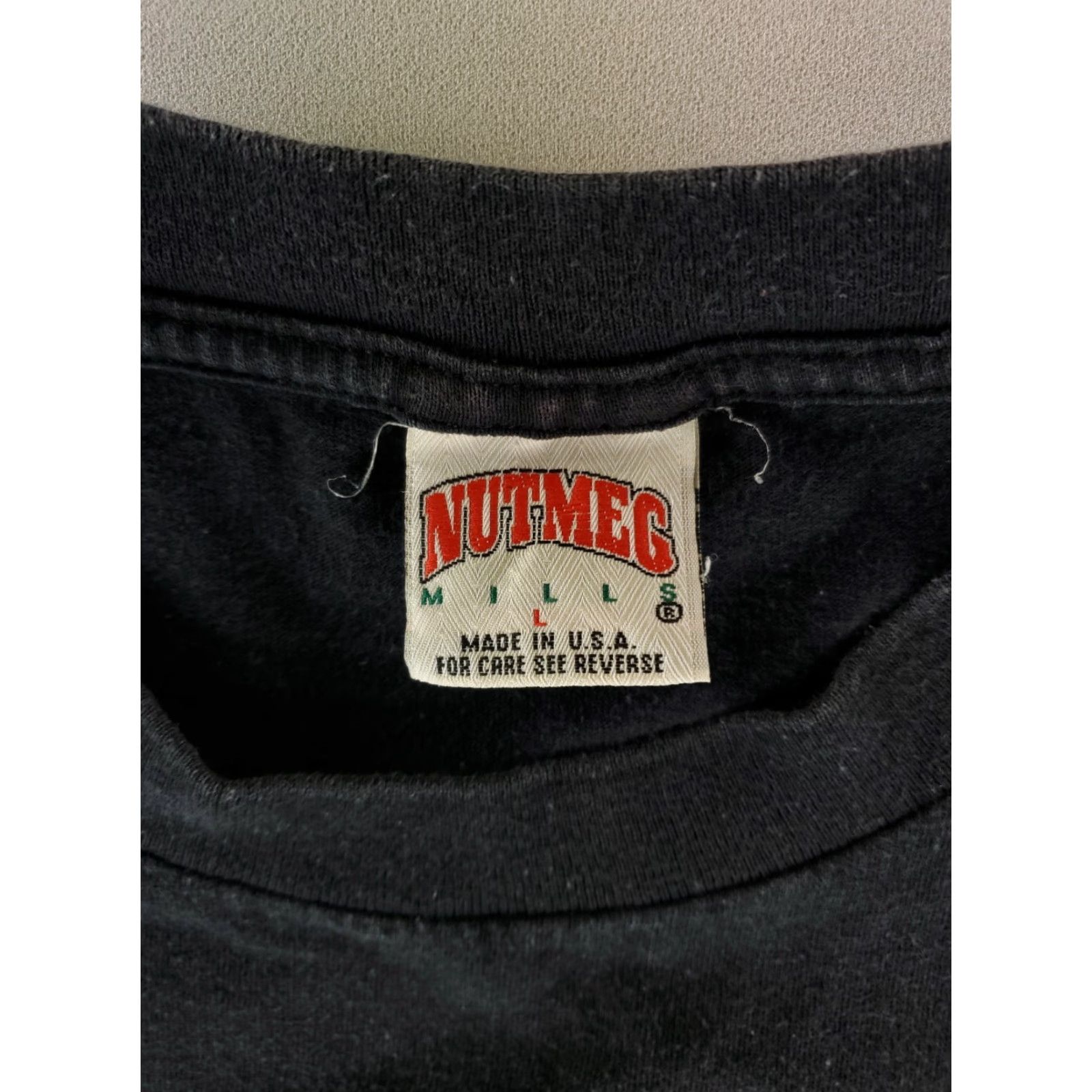 Nutmeg VINTAGE Nutmeg Los Angeles Raiders T Shirt Black Mens L Single Stitch 80s 90s Size US L / EU 52-54 / 3 - 4 Thumbnail