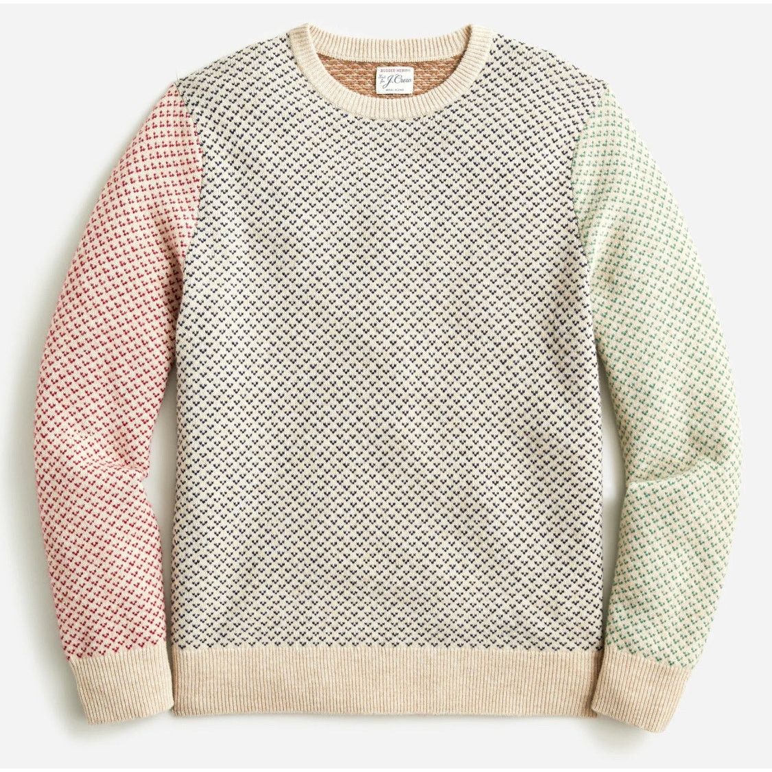 J.Crew J Crew- Rugged merino wool-blend bird's-eye sweater/ L Size L / US 10 / IT 46 - 1 Thumbnail