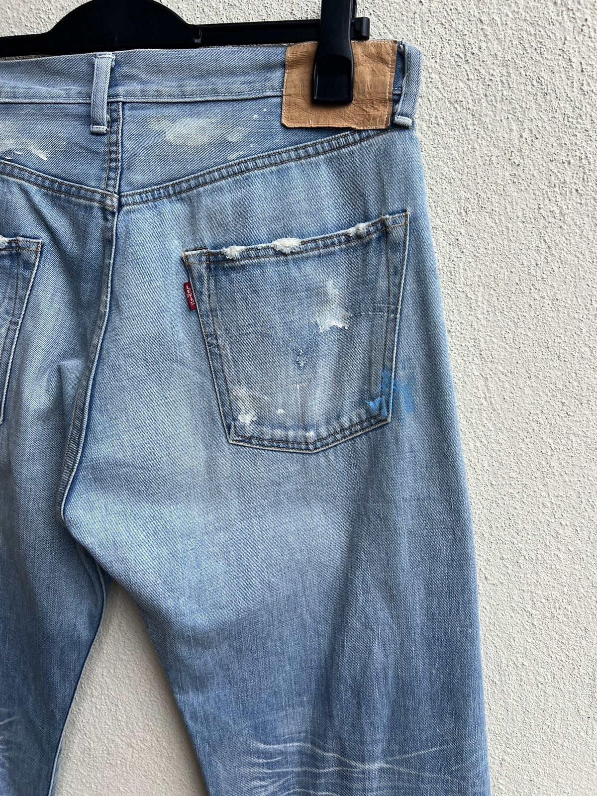 Levi's Vintage Clothing VTG 2005 LVC Levi’s 501 Big E Distress Painter Denim Jeans Size US 34 / EU 50 - 20 Thumbnail