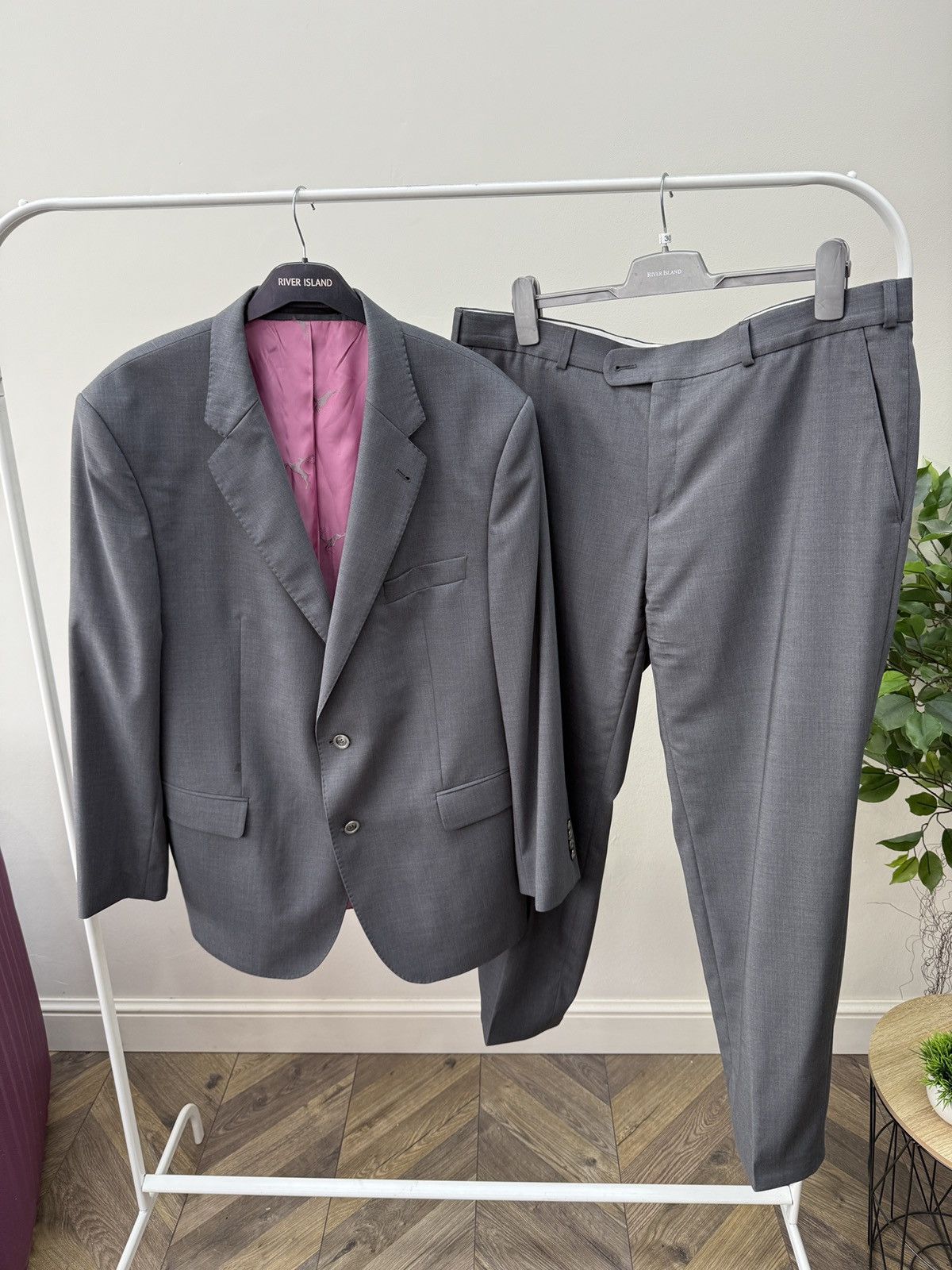 Other Vintage Dolzer Bespoke Zignone Super 100’s Wool Suit Grey Size 50R - 2 Thumbnail