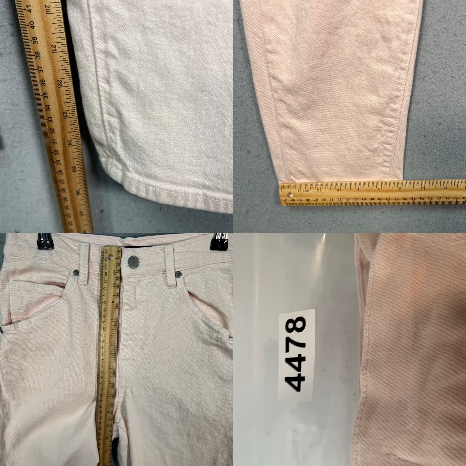 Denime Comptoir des Cotonniers Jeans Womens Size 26 Light Pink Denim 5-Pocket Tapered High Rise Size 26" / US 2 / IT 38 - 8 Thumbnail
