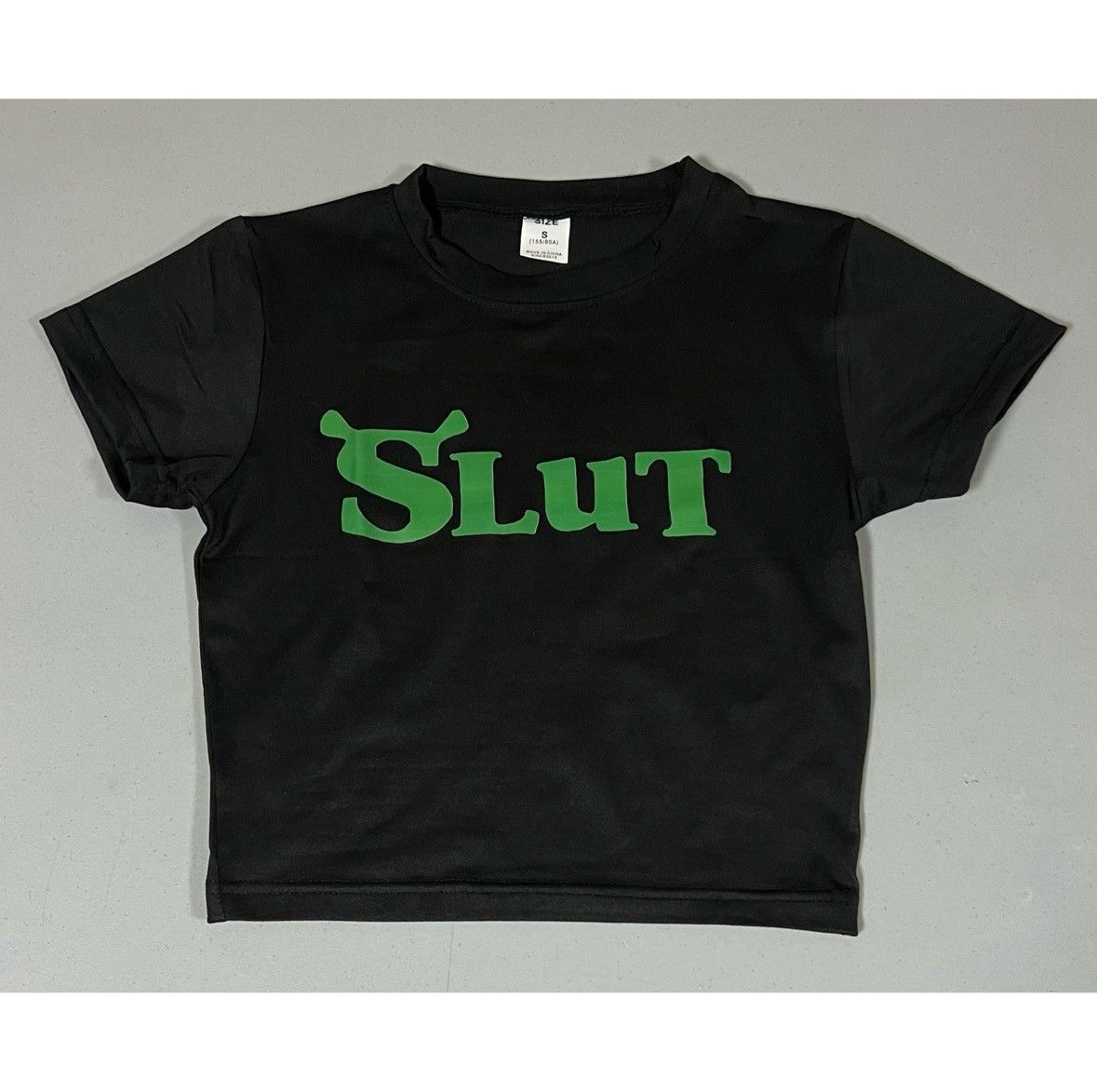 Japanese Brand Black Green Shrek Short Sleeve Tee T-Shirt Crop Top Size S💚✨ Size S / US 4 / IT 40 - 1 Thumbnail