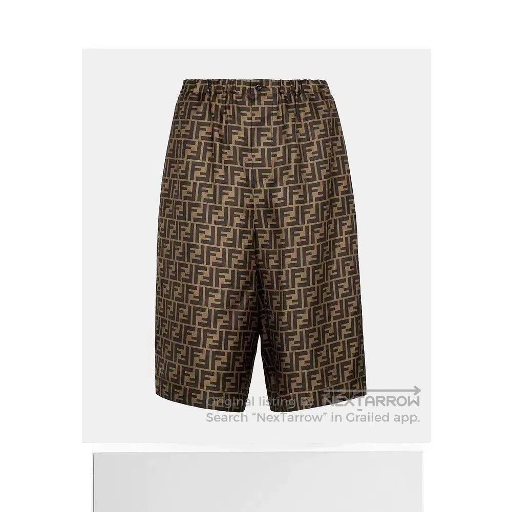 Fendi Fendi Silk Monogram Shorts. Size US 36 / EU 52 - 1 Thumbnail