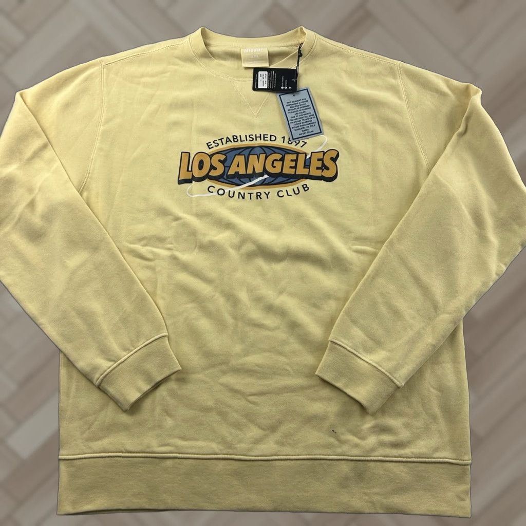 Vintage AHEAD Sweatshirt Los Angeles Country Club LACC Men Large Chamois Yellow Vintage Mens Pullover Shirt Size US L / EU 52-54 / 3 - 1 Thumbnail