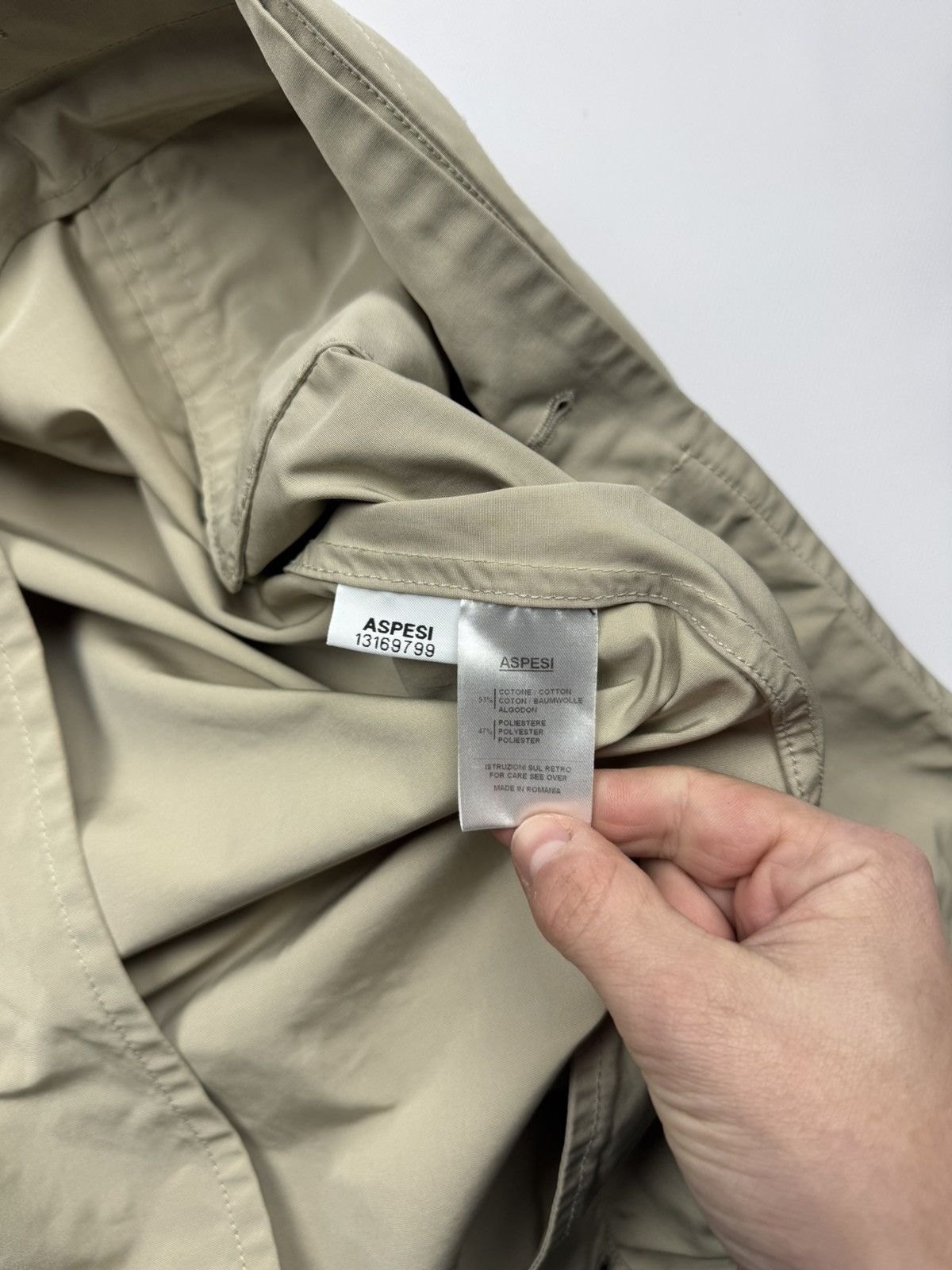 Aspesi Aspesi Men's Beige Tranch Size US S / EU 44-46 / 1 - 12 Thumbnail