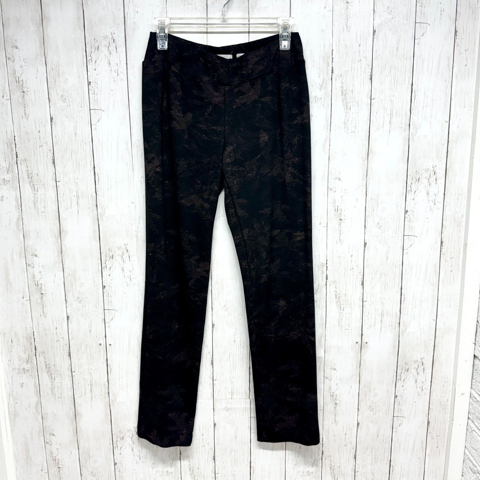 Gabrielle LG Lena Gabrielle 6 Black Floral Relaxed Straight Leggings Size 28" / US 6 / IT 42 - 1 Thumbnail