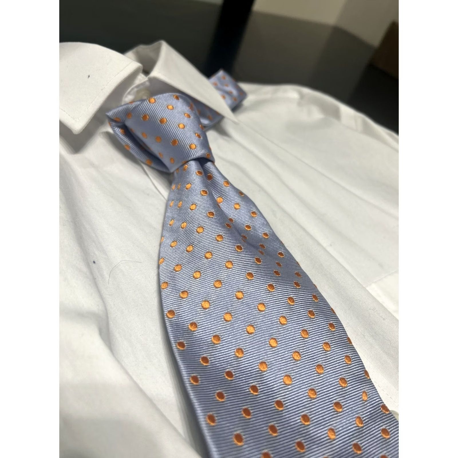 Vintage Loren Frey Silk Tie Blue Men Size ONE SIZE - 6 Thumbnail