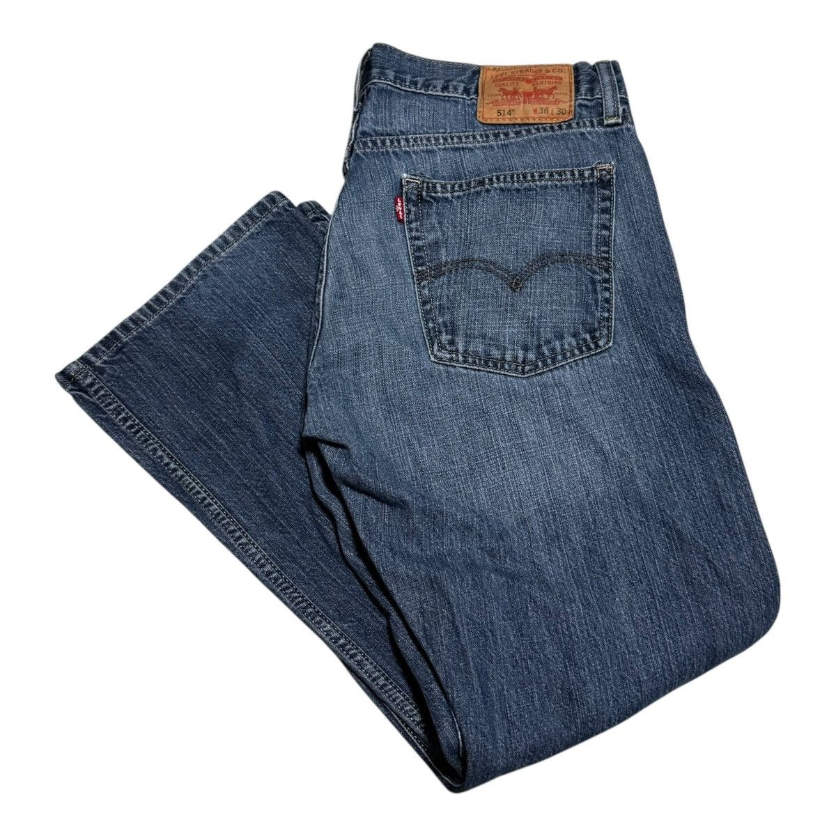 Levi's Levi's 514 Slim Straight 100% Cotton Denim Jeans Men's 36x30 Size US 36 / EU 52 - 1 Thumbnail