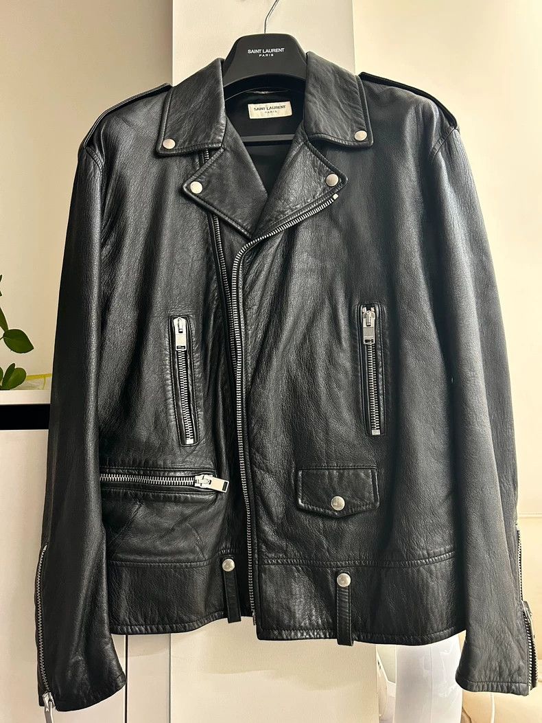 Yves Saint Laurent Saint Laurent 16aw Candy Rainbow Shark L01 Motorcycle Leath Size US M / EU 48-50 / 2 - 1 Thumbnail