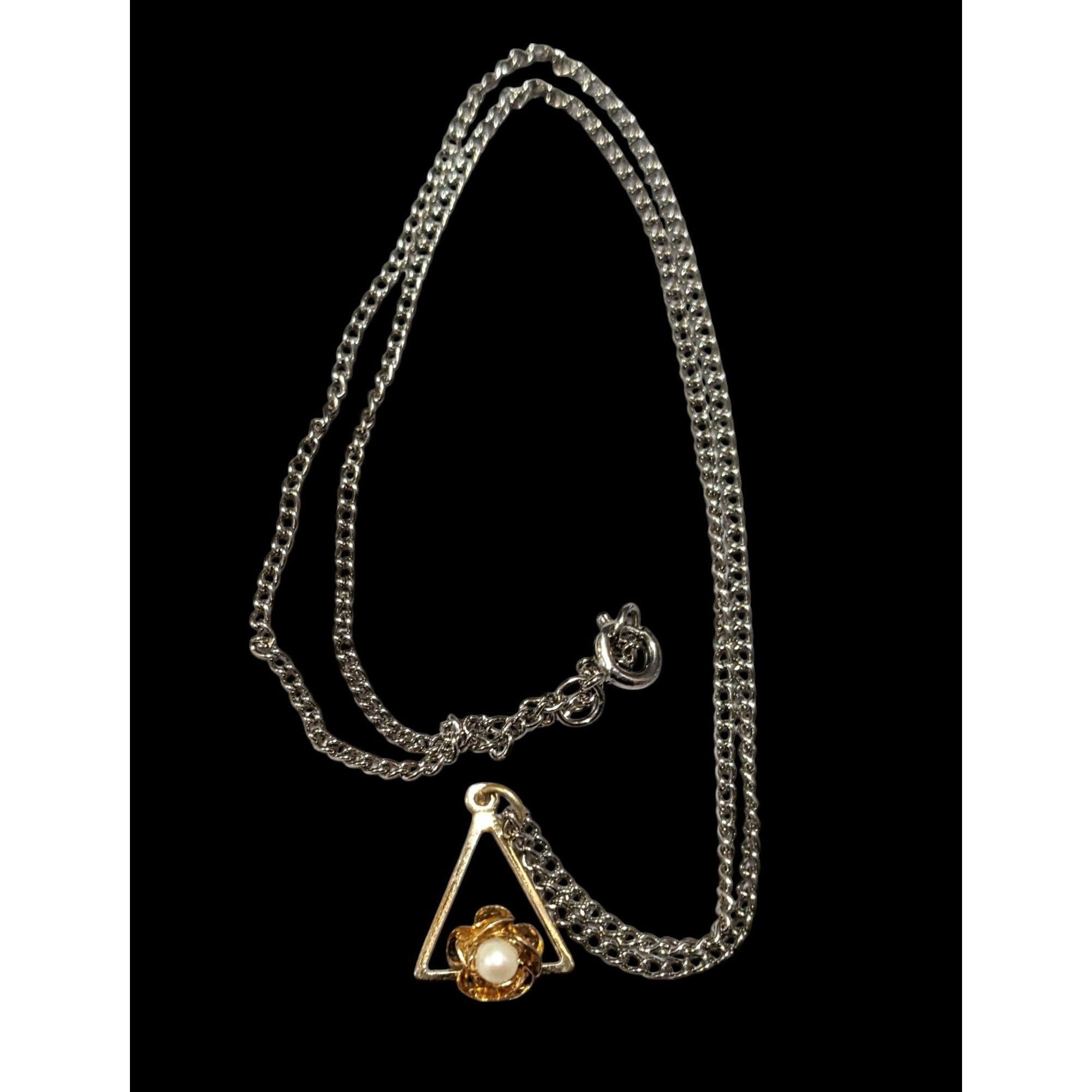 Other Vintage Minimalist Geometric Rose Seed Pearl Pendant Necklac Size ONE SIZE - 1 Thumbnail