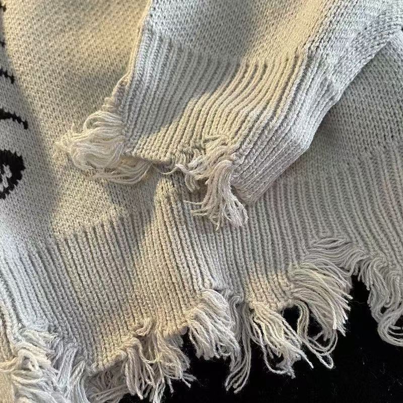 Japanese Brand × Vintage Grey casual retro angel wings pattern knit sweater Size US L / EU 52-54 / 3 - 4 Thumbnail
