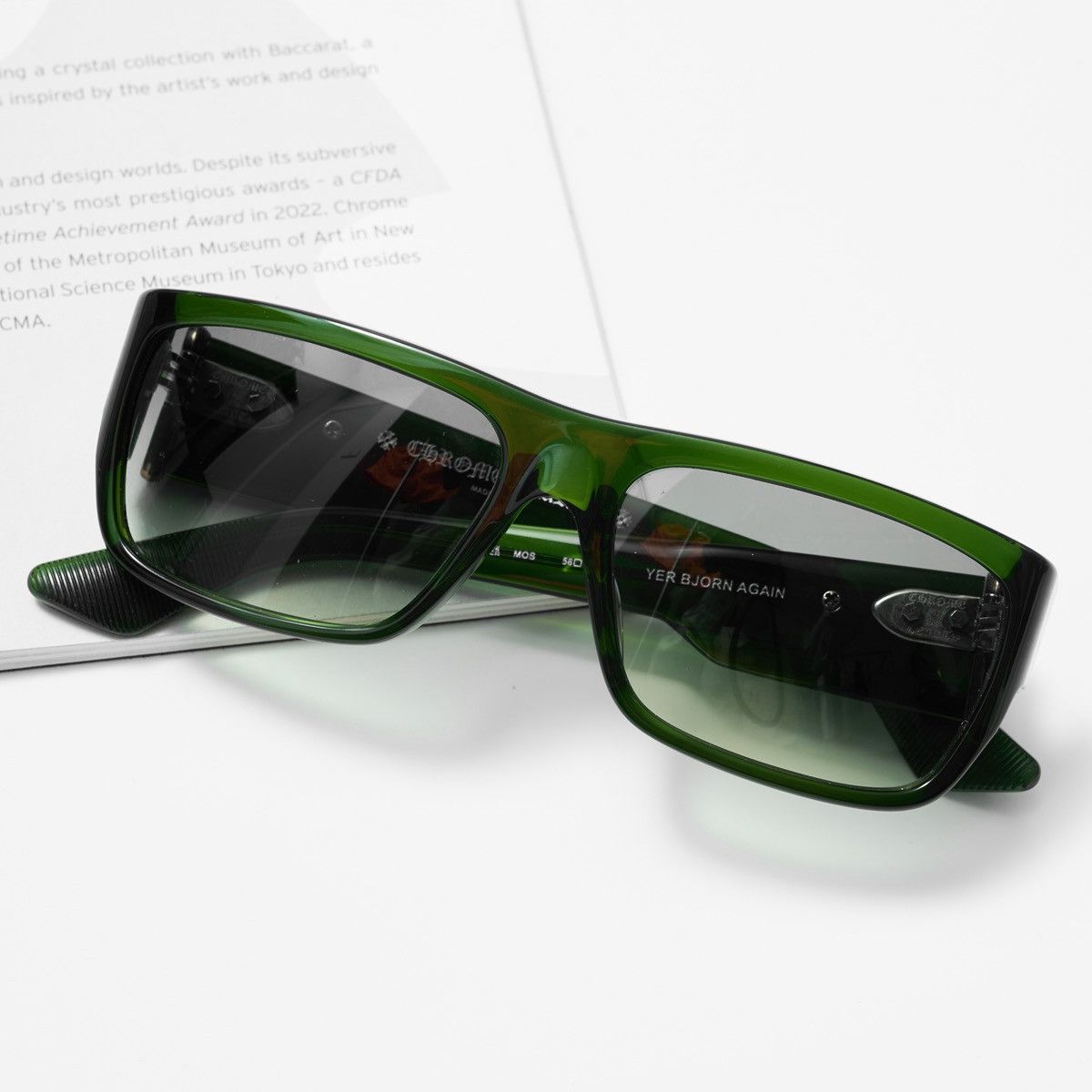 Chrome Hearts CHROME HEARTS YER BJORN AGAIN MOSS SUNGLASSES Size ONE SIZE - 6 Thumbnail