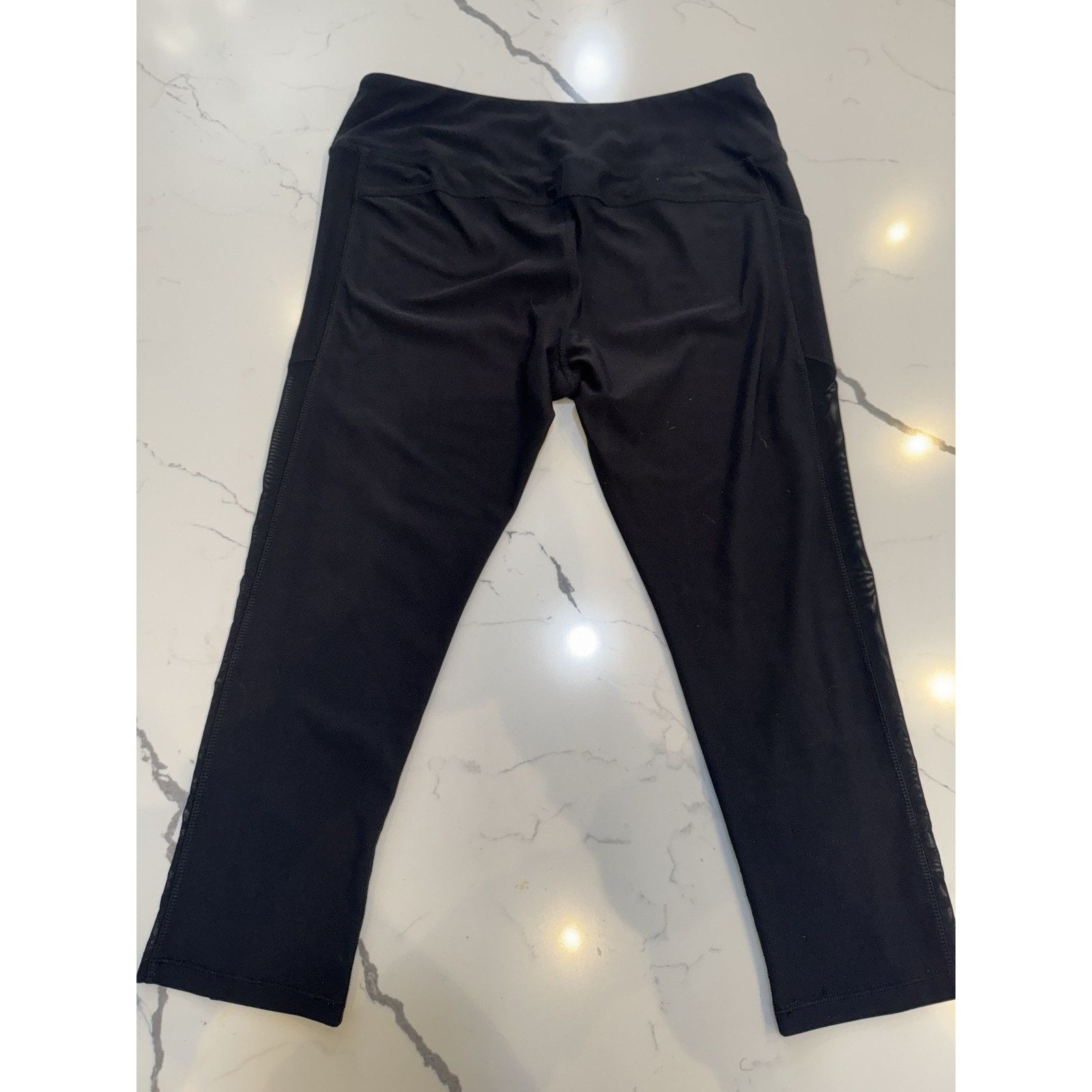 Other X BY GOTTEX Women Capri legging BLACK Run With Mesh Panel Size 28" / US 6 / IT 42 - 10 Thumbnail