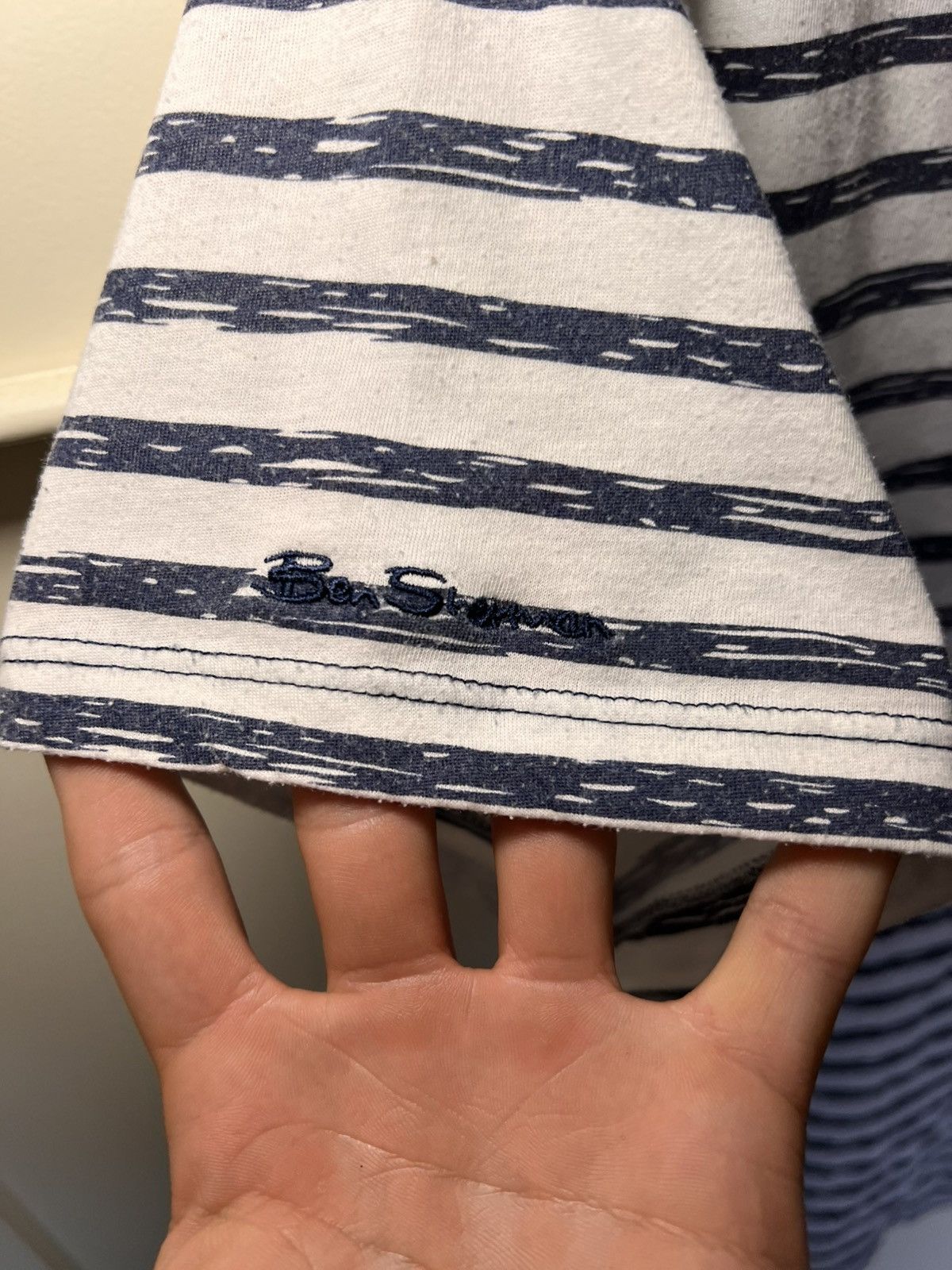 Ben Sherman Vintage Ben Sherman crest logo print striped T-shirt Size US XL / EU 56 / 4 - 6 Thumbnail