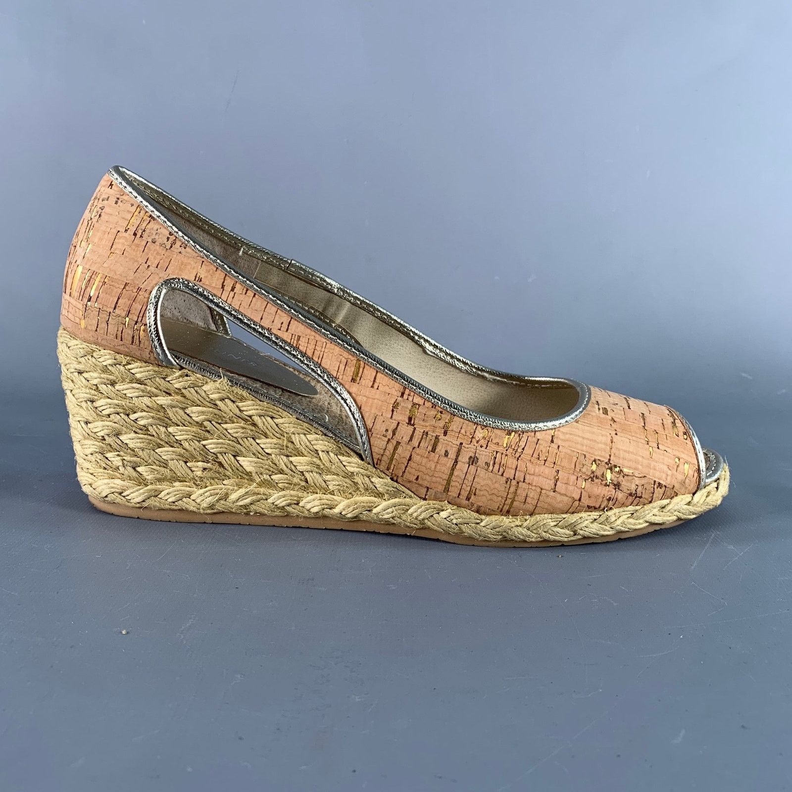 Donald Pliner DONALD J PLINER Size 9 Gold Natural Espadrille Pumps Size US 9 / IT 39 - 2 Thumbnail