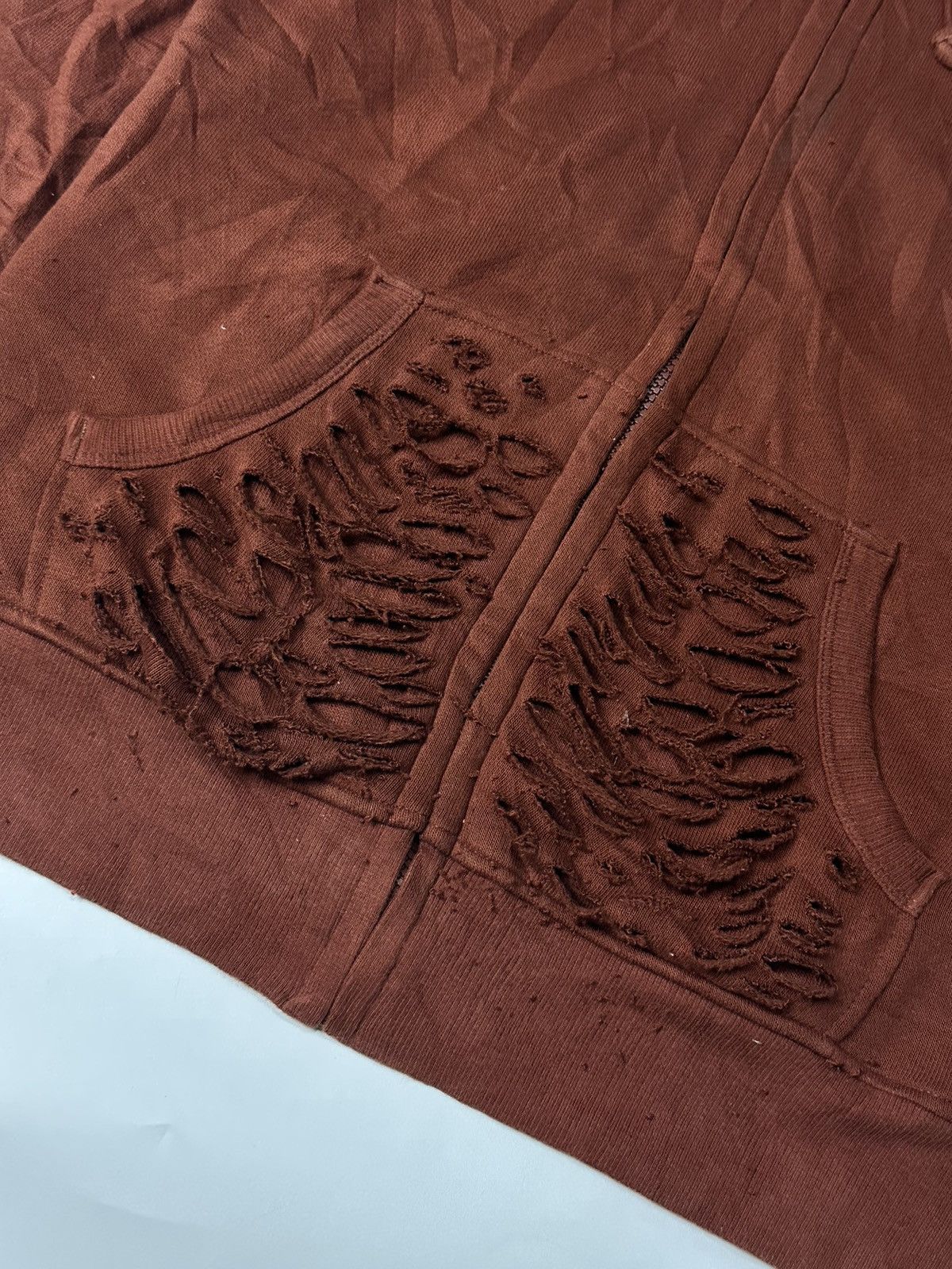 If Six Was Nine × Japanese Brand × Le Grande Bleu (L.G.B.) Fur Distressed Hoodie sherpa trashed uniqlo Size US M / EU 48-50 / 2 - 8 Thumbnail