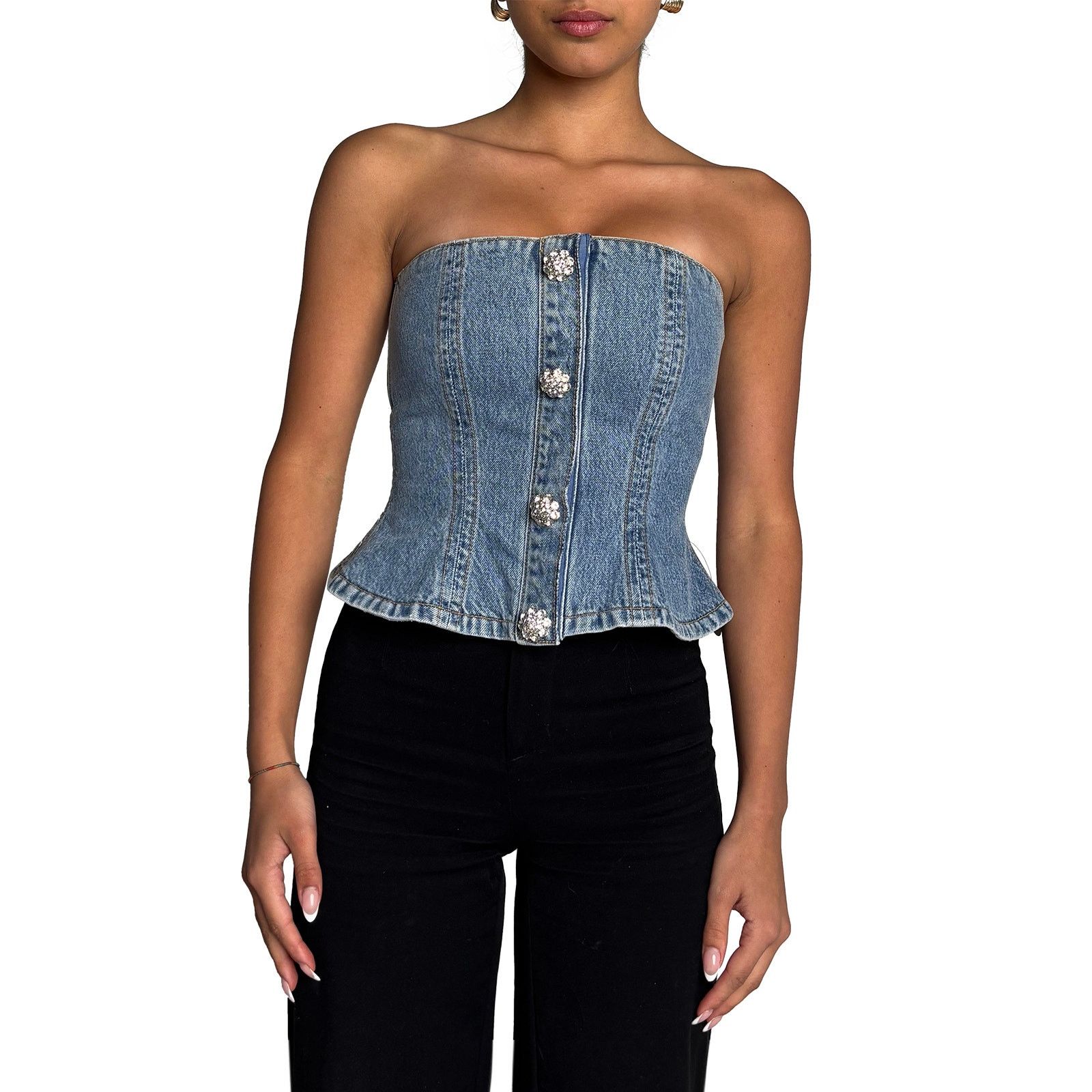Denim Corset