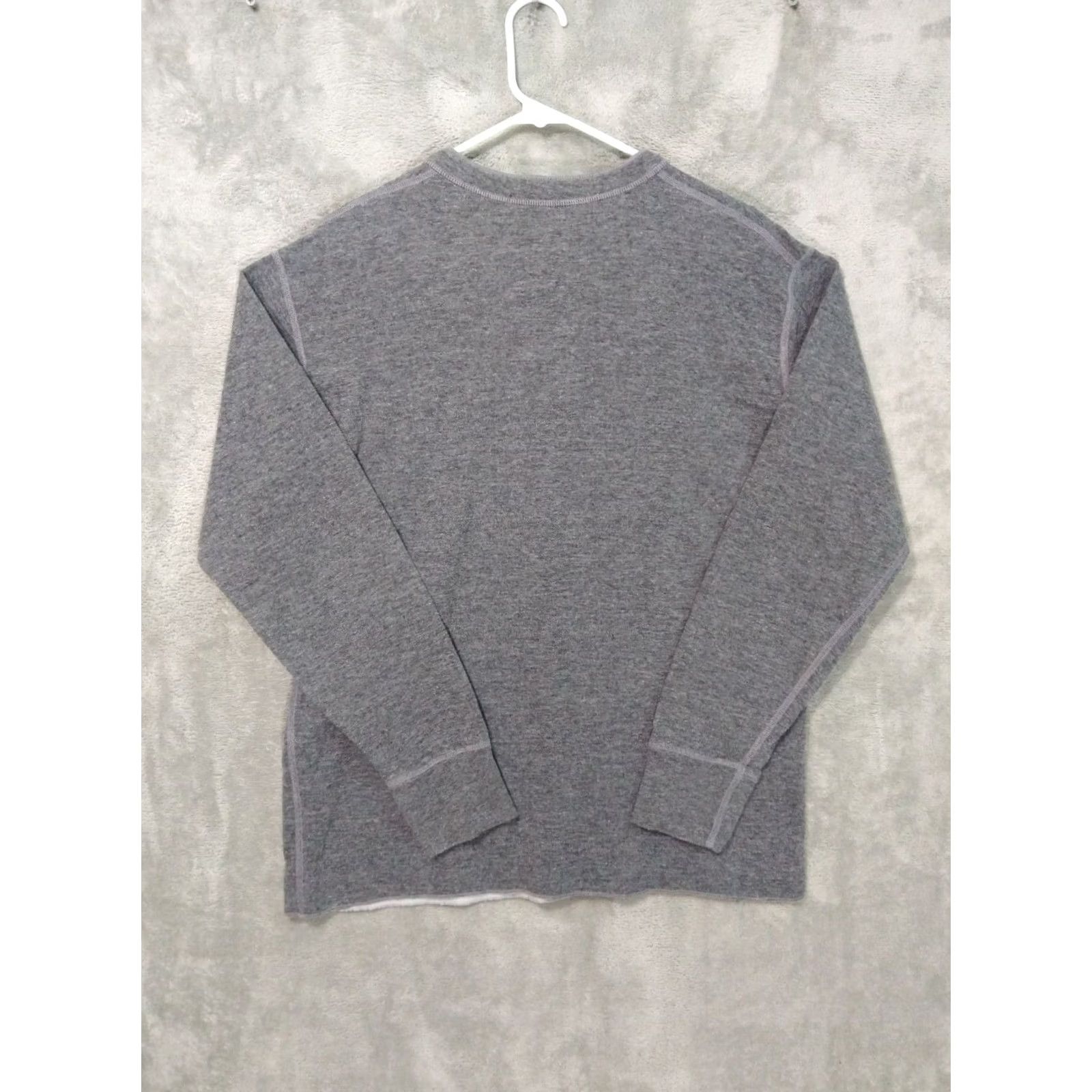 Vintage VINTAGE LL Bean Shirt Mens Large Gray River Driver Henley Wool Blend Base Layer Size US L / EU 52-54 / 3 - 2 Thumbnail