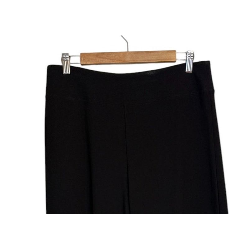 Boston Proper Boston Proper Pants Women Medium Black Palazzo Wide Leg Size 32" / US 10 / IT 46 - 2 Thumbnail