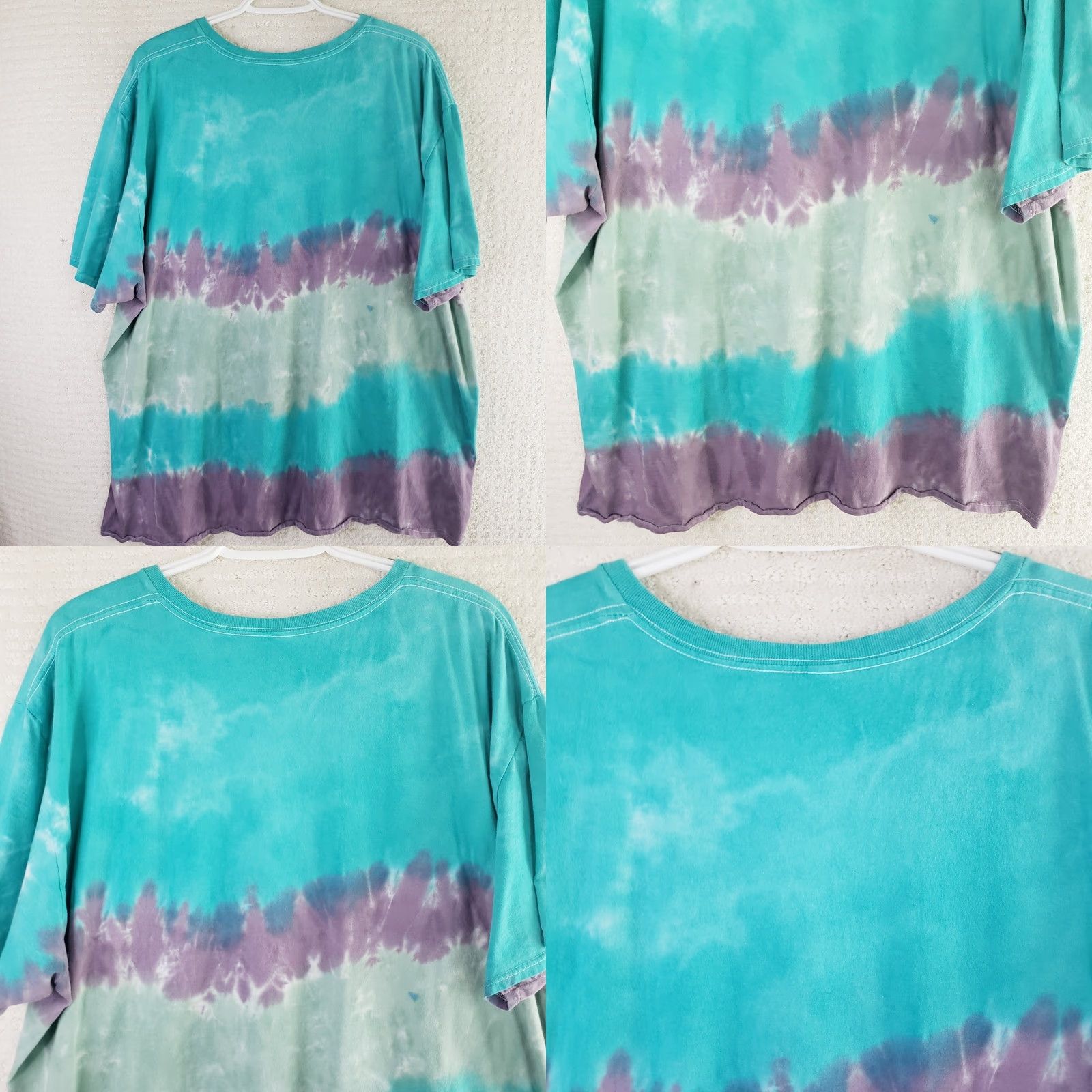Vintage Chemistry T-Shirt Unisex 3XL Short Sleeve Tie Dye World Tour Front Graphic Purple Teal Summer Casual Mens Womens Size XXL / US 16-18 / IT 52-54 - 8 Thumbnail